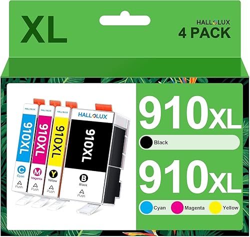 Miniatura 1 de HALLOLUX Cartuchos de tinta 910XL para impresoras HP 910 XL para HP 910 XL 910XL 910XL, paquete combinado compatible con impresora Officejet Pro