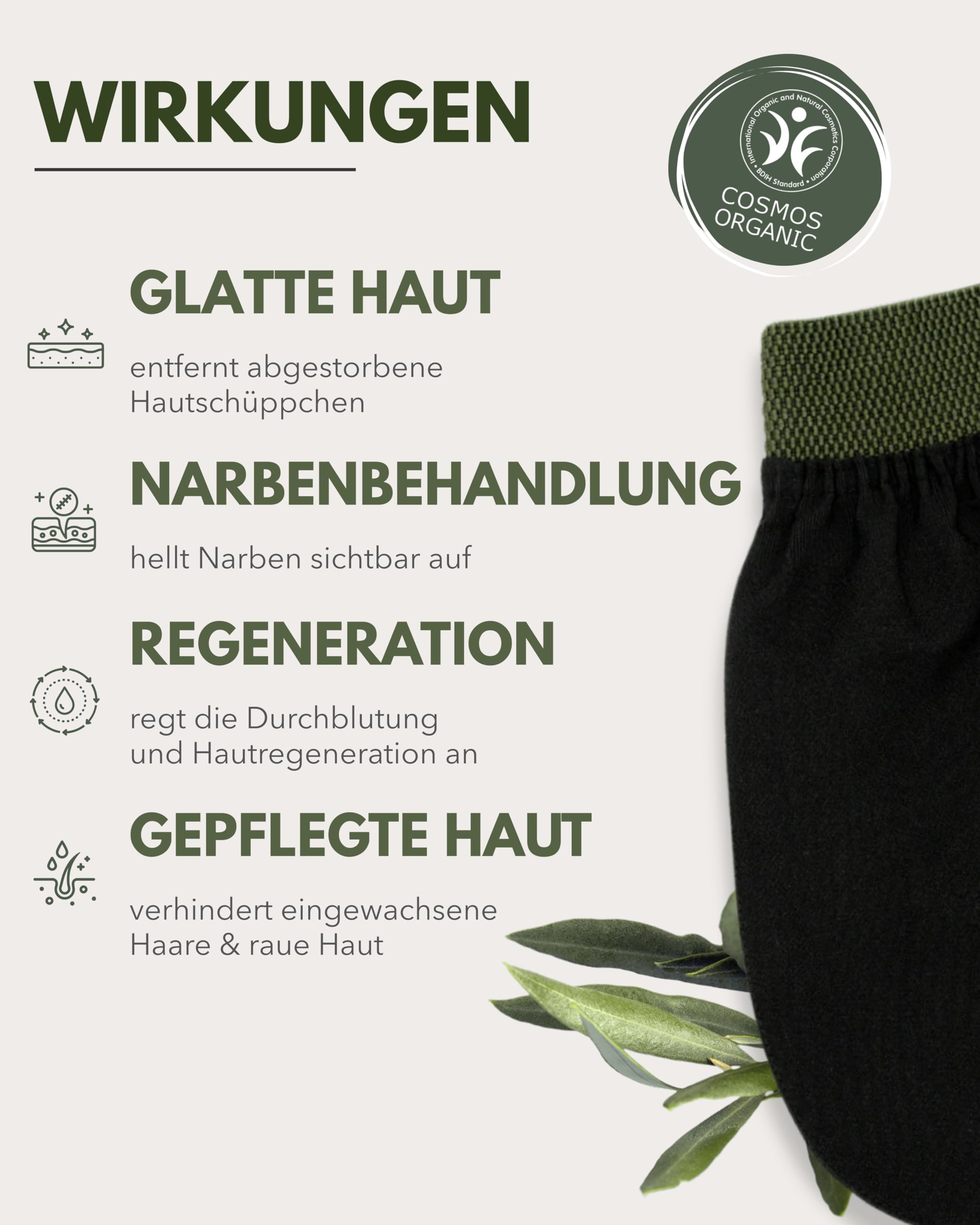 Hamam Peelinghandschuh I Wiederverwendbarer Duschhandschuh aus 100% Viskose I Effektives Peeling mit reichhaltigem Schaum für den Körper I Fördert die Durchblutung (Schwarz)