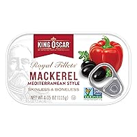 Vista 10 de King Oscar Paquete Variado de Caballa Sin Piel y Sin Espinas, Latas de 4.05 Onzas (Paquete de 6), Sin Piel y Sin Espinas, Caballa Enlatada Capturada