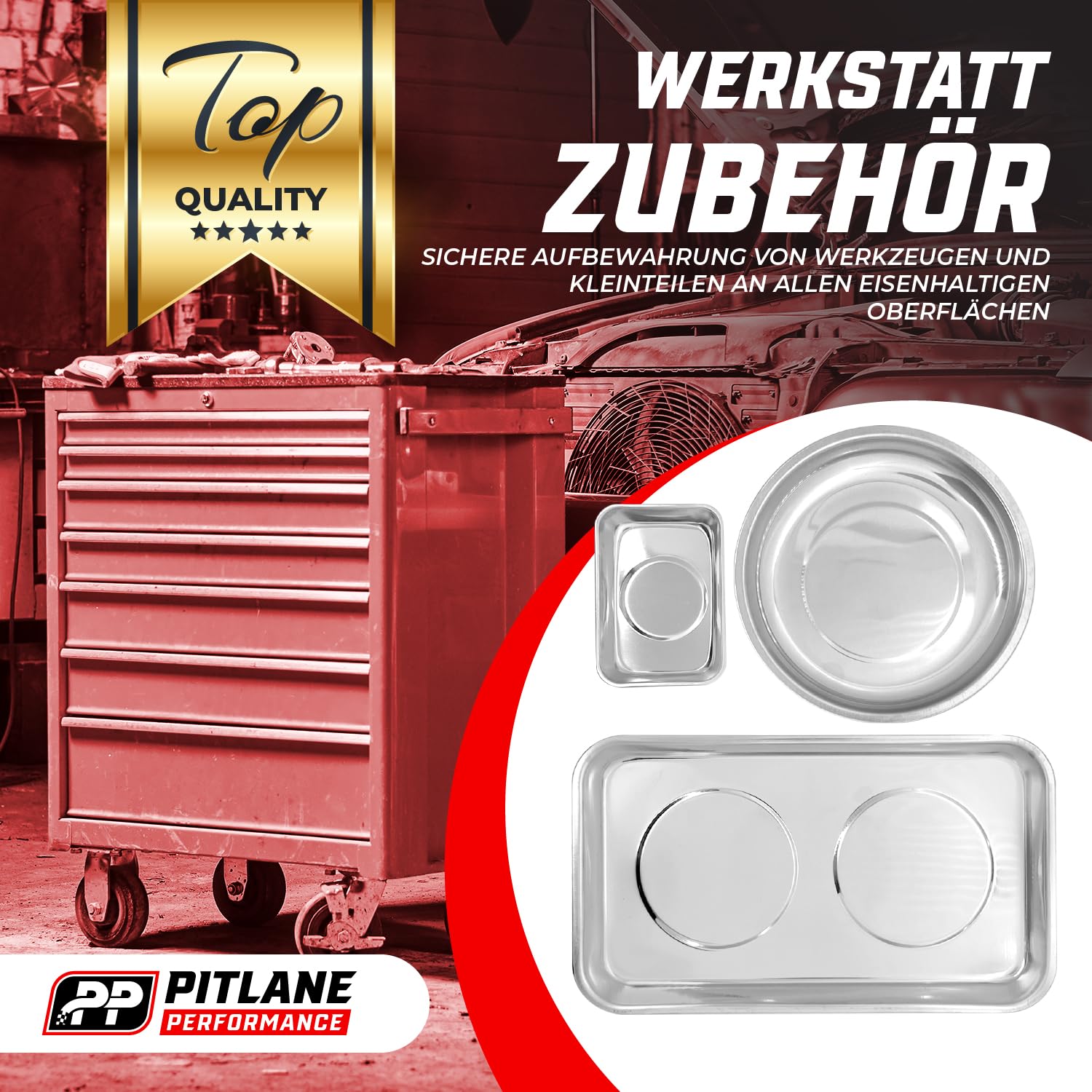 Set 3 Ciotole Magnetiche Da Officina - In Acciaio Inox Con Calamite Forti Per Viti E Attrezzi - Foto 9