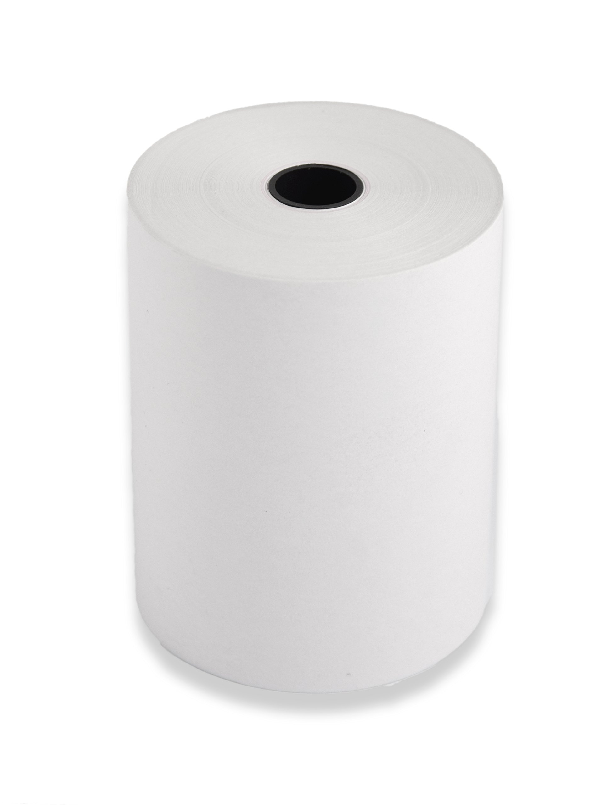 50 BPA-freie Thermorollen aus hochwertigem 48 g/m² Premiumpapier für Kassensysteme und Thermodrucker. Format: 80 mm Breite, 50 m Länge, Rollendurchmesser 57 mm, Hülse 12 mm