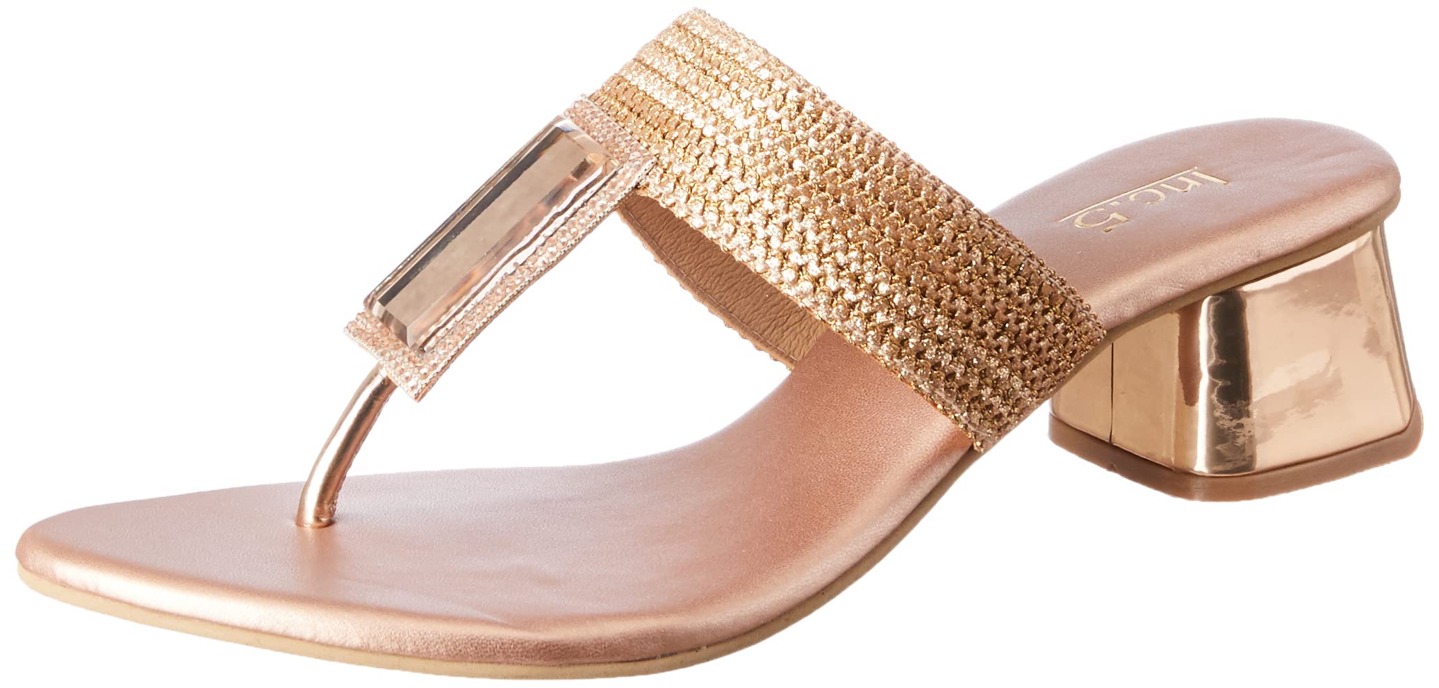 Inc.5 Block Heel Diamond Thong Sandal For Women_990105_ROSE GOLD_3_UK (B0BGY5FYHS) Amazon Price History, Amazon Price Tracker