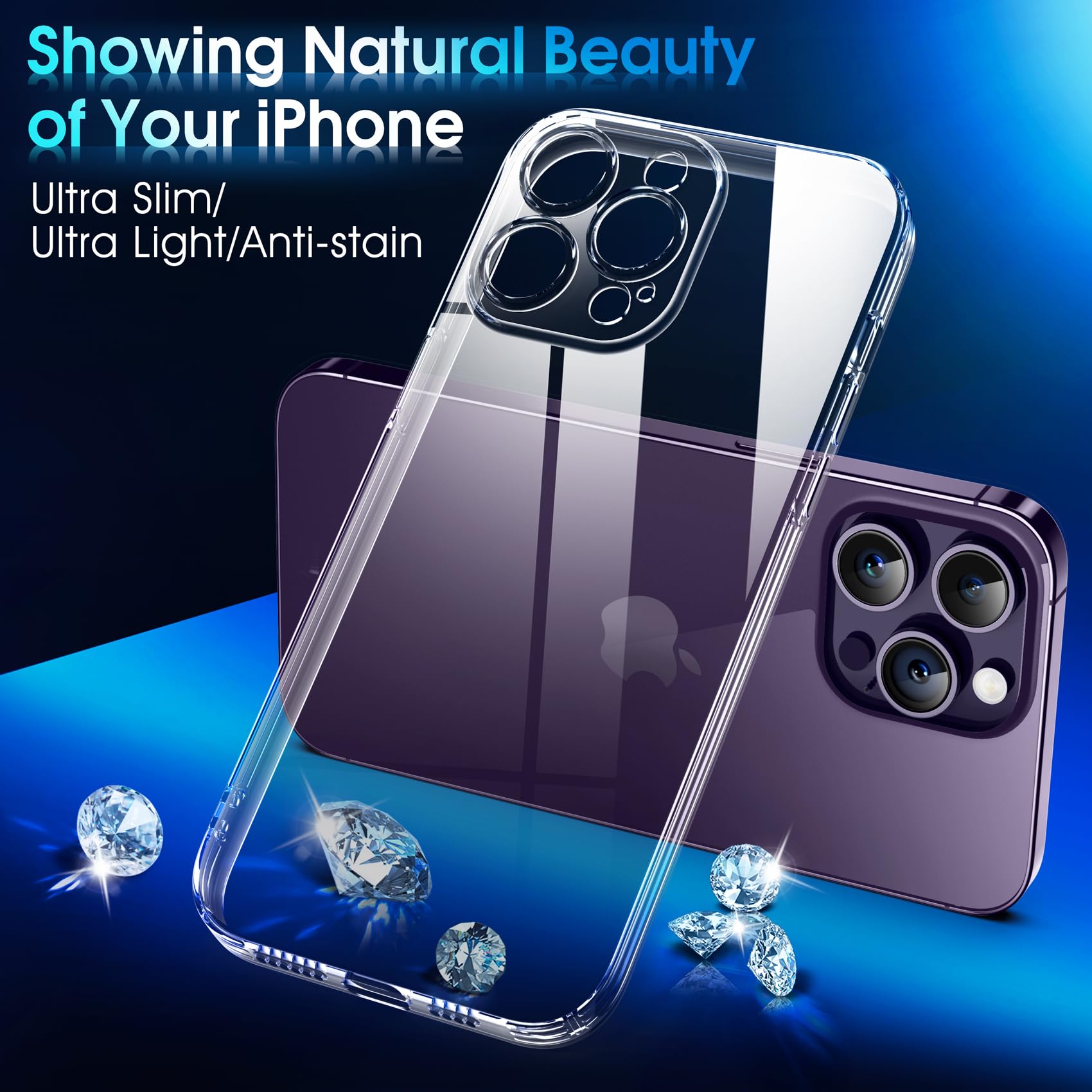 Supdeal Custodia Trasparente per iPhone 12 Mini, Mai Gialla con Protezione Fotoc