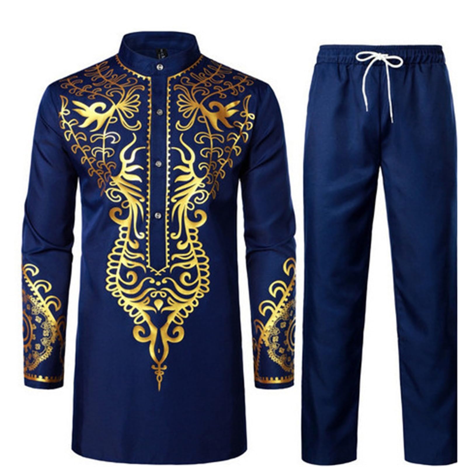 Générique Tuta da uomo 2 pezzi da jogging in cotone sportivo con maglia e fondo traspirante, vestibilità comoda, per fitness, allenamento, tempo libero, A3