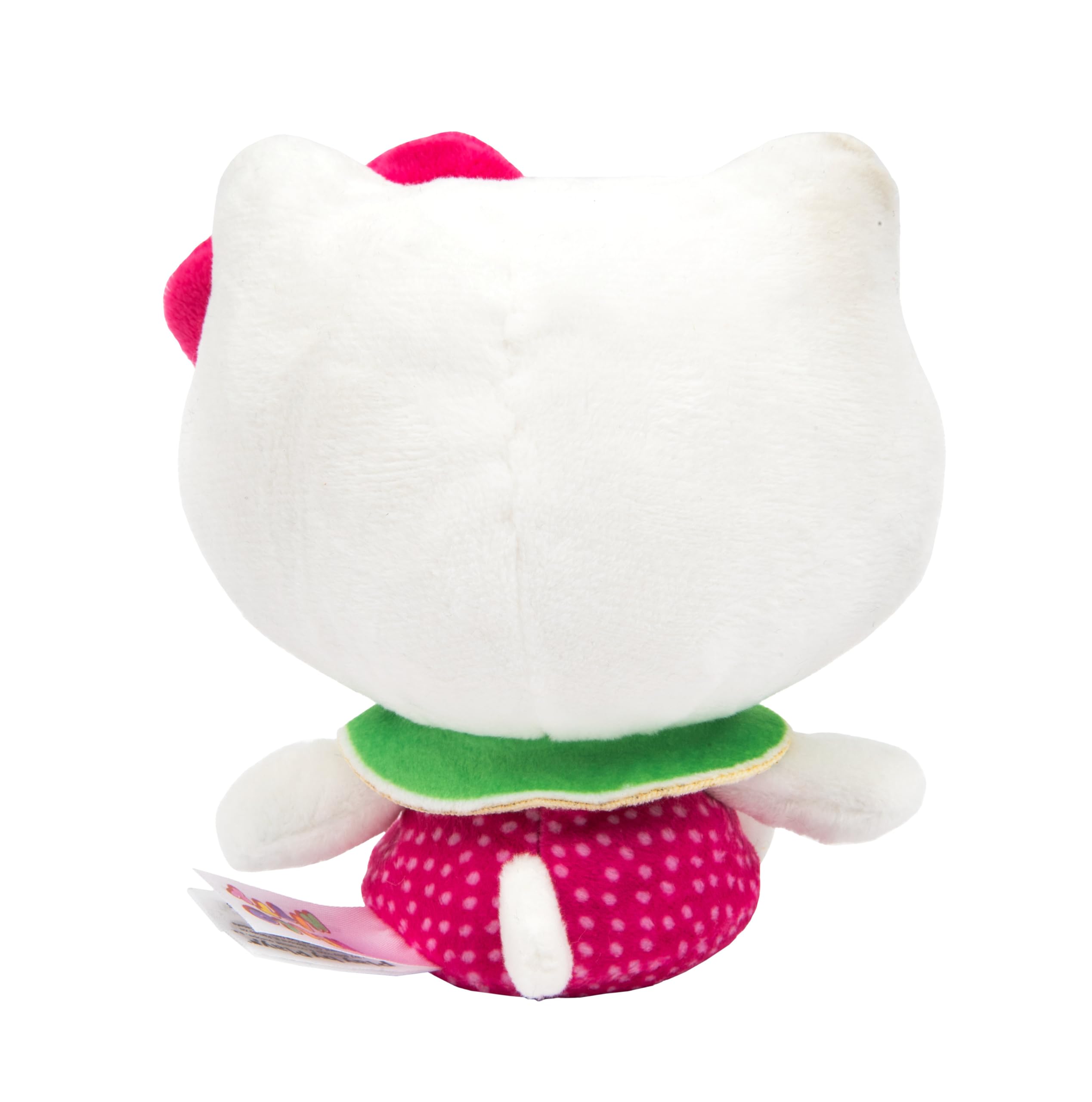 Hello Kitty Macedonia Scented Plush, 12 cm czerwona sukienka, urocza postać Hello Kitty, Scented Soft Toy, oficjalny licencjonowany produkt, dla fanów i kolekcjonerów, odpowiednia dla dzieci w wieku 4