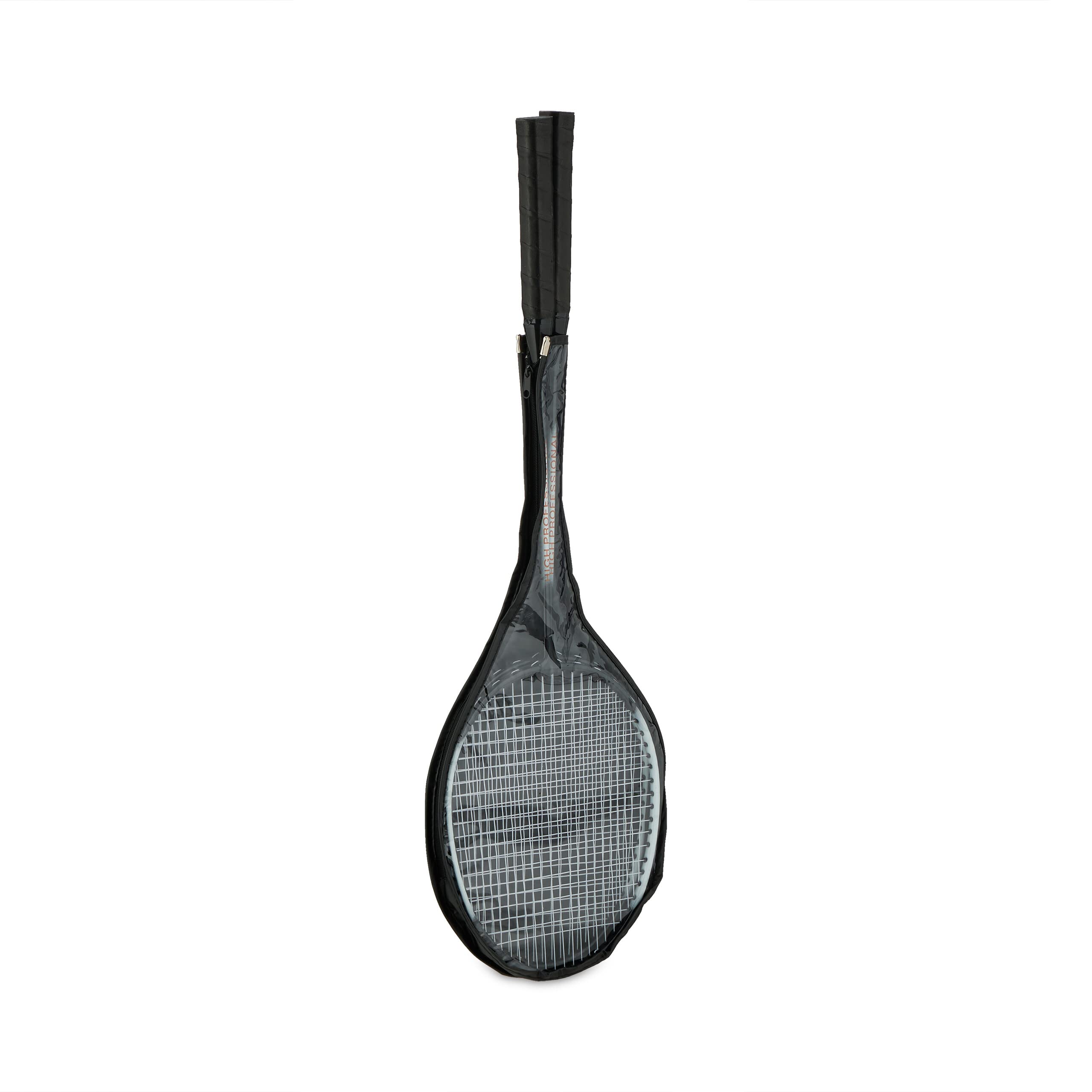 Relaxdays Juego de Bádminton con Bolsa, 2 Raquetas y 10 Volantes, Set para Niños y Adultos
