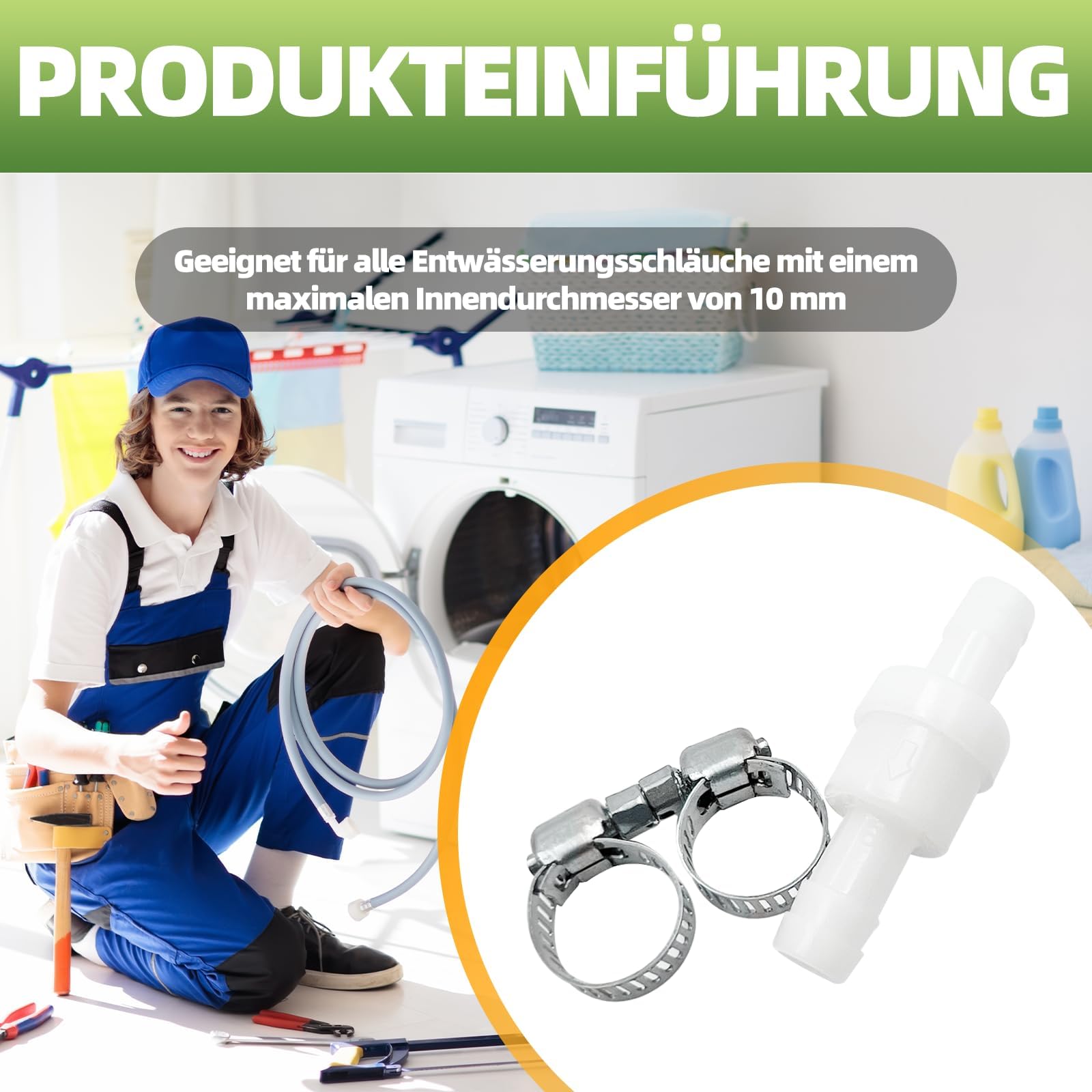 Lot De 2 Clapets Anti-retour En Ligne 10 Mm - Clapet Anti-retour En Plastique Pour Tuyau D'arrosage - Pour Tuyau D'arrosage Et Lave-vaisselle