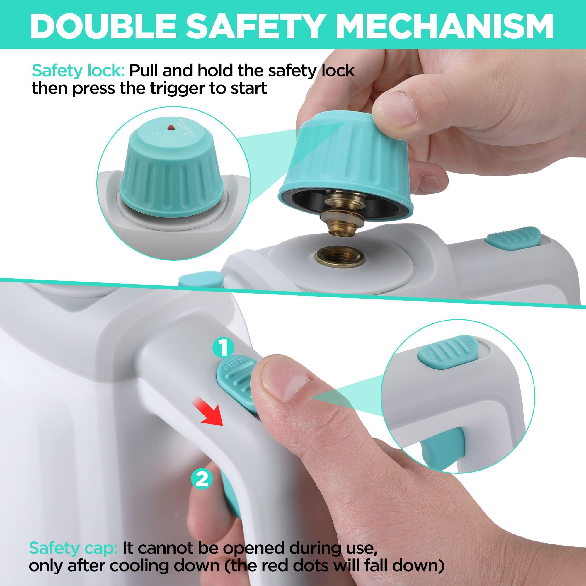 HAUSHOF Dampfreiniger Handgerät 450ml, 1200W Hand Dampfreiniger für alles mit 8 Zubehör, 3,0 bar Dampfdruck zum Erweichen von Schmutz und Fett von Böden, Fenstern, Küchen, Toiletten, Auto