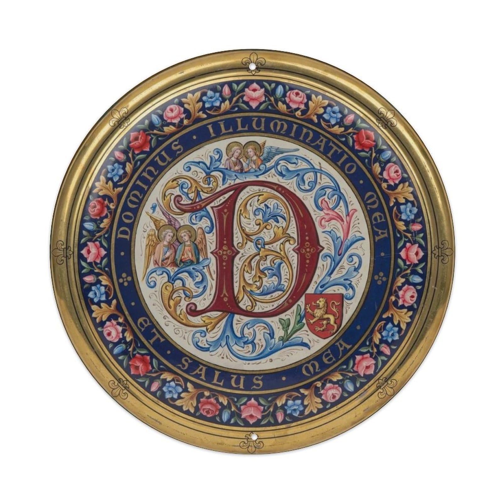 Round Traditional Americana Art Metal Tin Sign Plaque