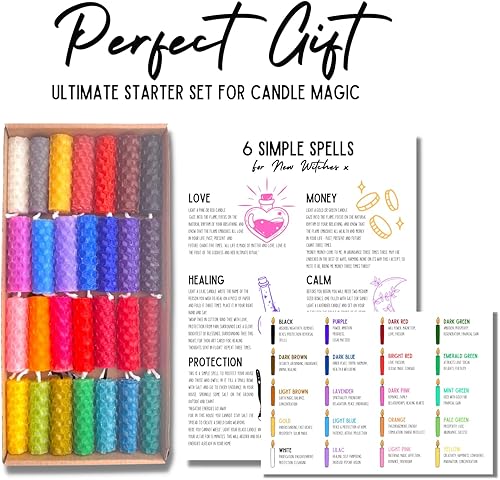 Miniatura 3 de Juego de mini velas de cera de abeja - 28 unidades - Enrolladas a mano - Varios colores