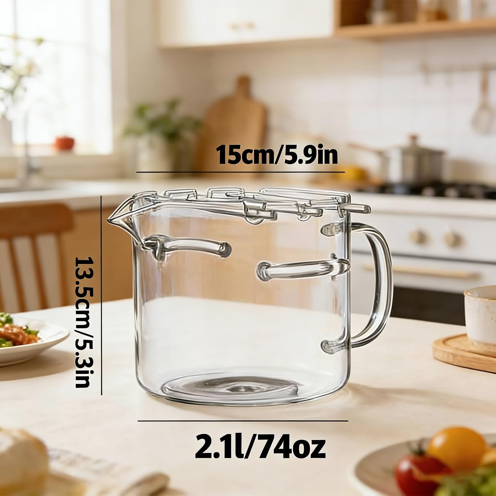 Mikrowellengeeigneter Speckgarer Aus Glas Mit Deckel, 2,1 L Speckform, Auflaufform, Behälter Und Rost Für Den Backofen, Hitzebeständiger Kochtopf/Dampfgarer Mit Fettabtropfgitter(2PCS)