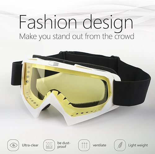 Miniatura 2 de Gafas de motocicleta ATV Dirt Bike Anti arañazos Motocross UV400 proteger gafas flexibles Off Road a prueba de polvo anti niebla gafas de equitación