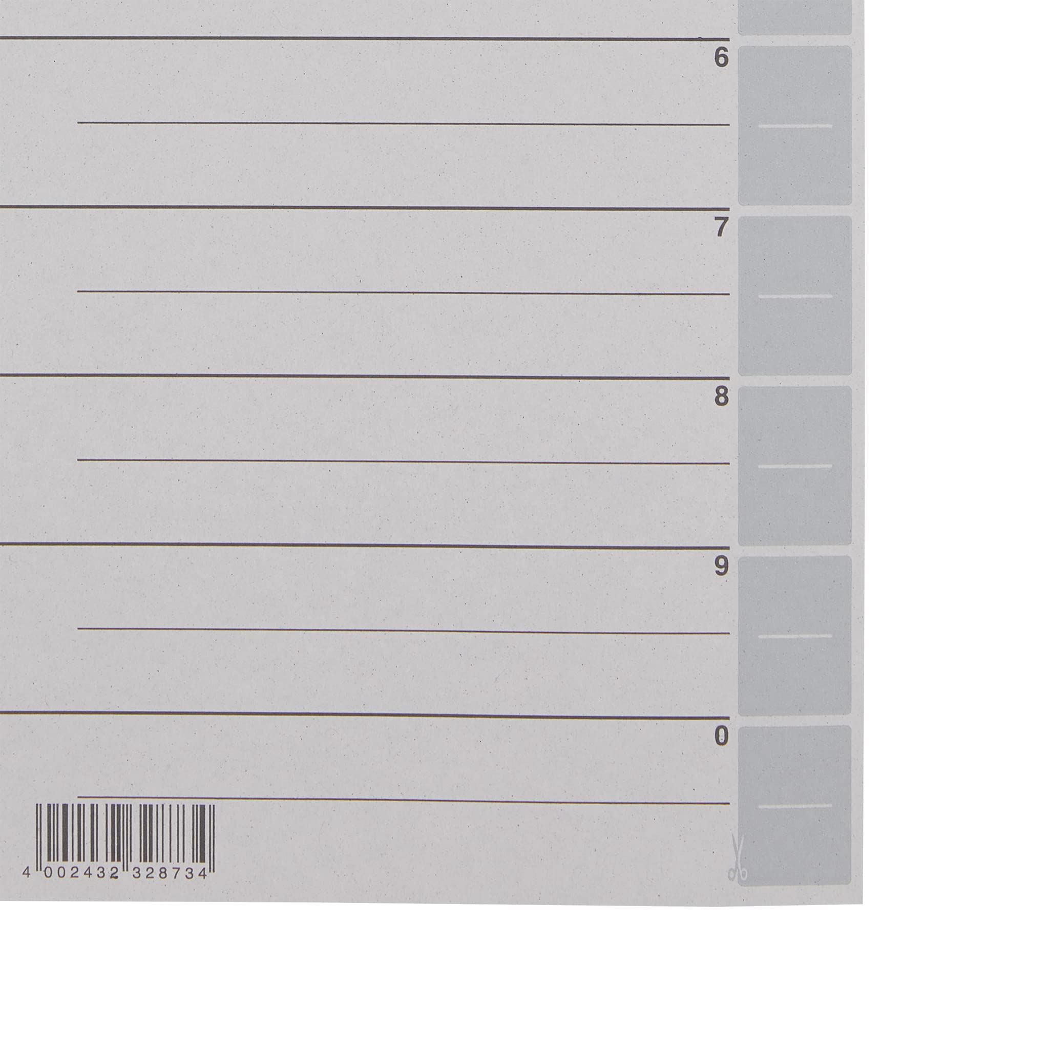 Leitz Cardboard tabs, grey