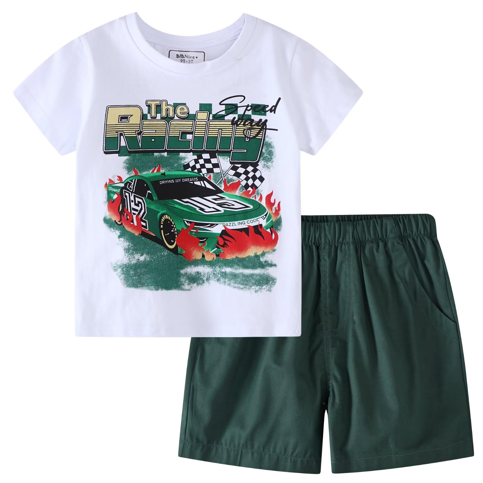 Toddler Boy Clothes Kids Summer Cotton Outfits Short Set Size 2-7Y