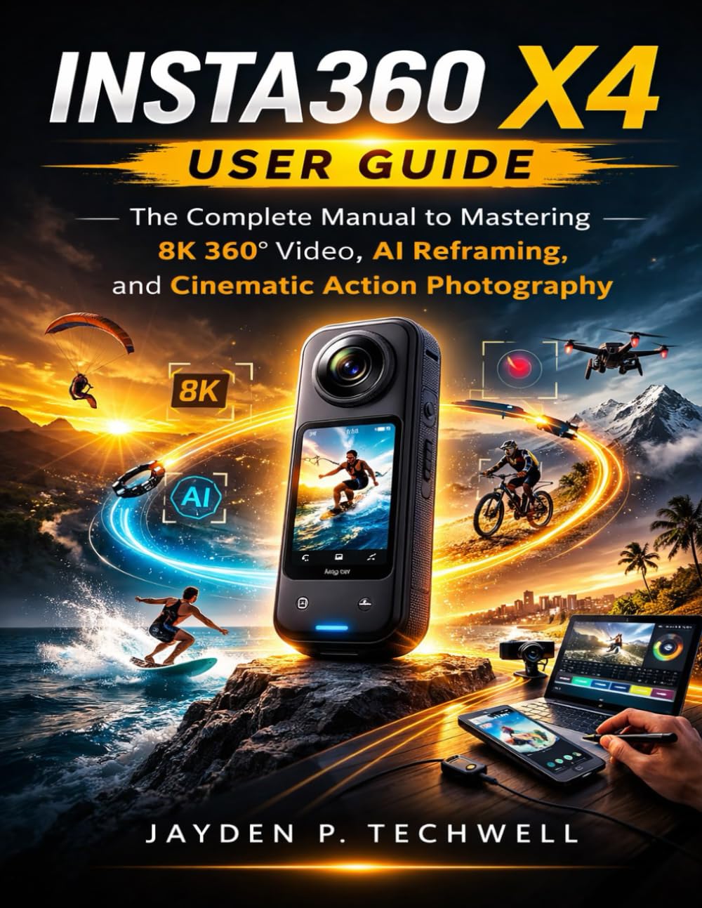 INSTA360 X4 USER GUIDE: The Complete Manual to Mastering 8K 360° Video, AI Reframing, and Cinematic Action Photography