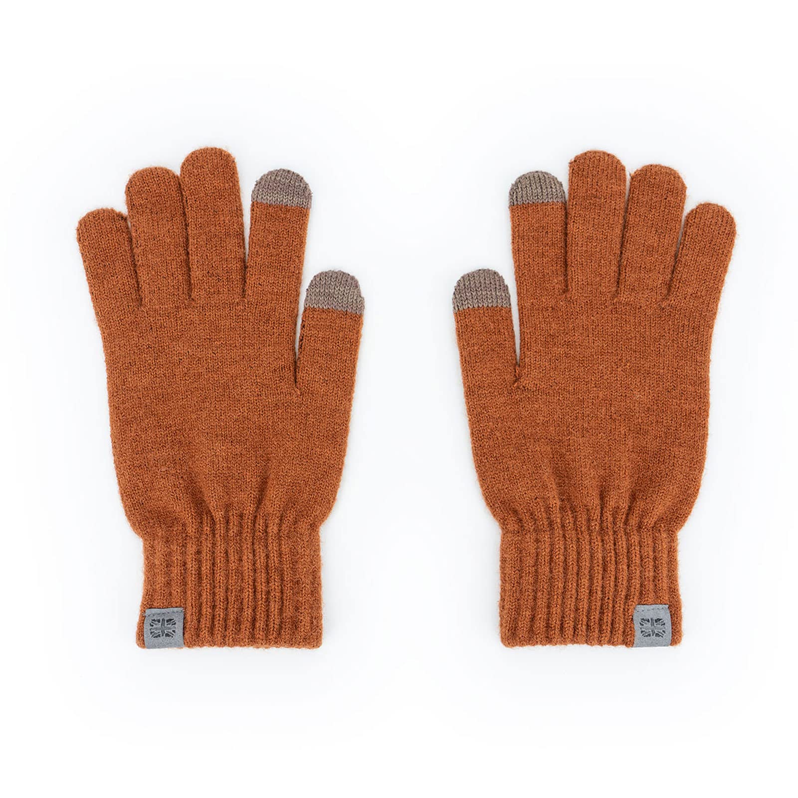 Britt's Knits Men’s Craftsman Winter Knit Tech-Friendly Fingertips One Size Fits Most Gloves
