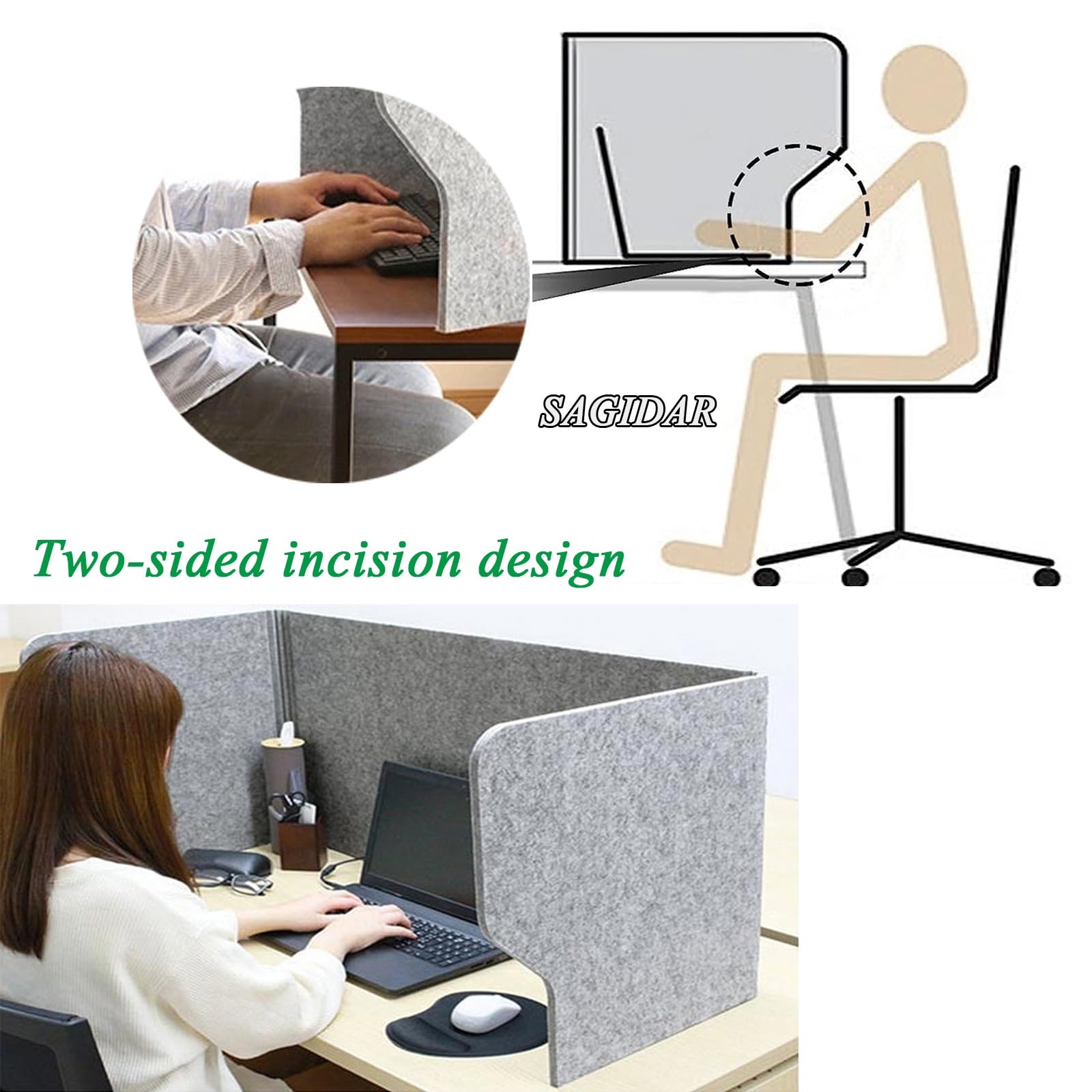 Protecteur De Cloison Portable, Panneau De Confidentialité De Bureau Pliable, Cloison Acoustique Grise 60/80/100 Cm, Séparateur D'espace De Travail, Séparateur De Table, Pour Bureaux, écoles, Biblio
