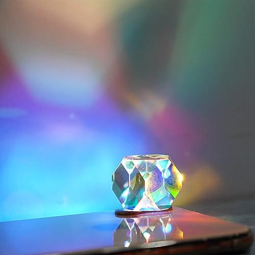 Miniatura 12 de Mini cubo prisma de cristal K9, cristal óptico RGB dispersión prisma X-Cube para enseñanza de física, decoración de arte, accesorios de fotografía