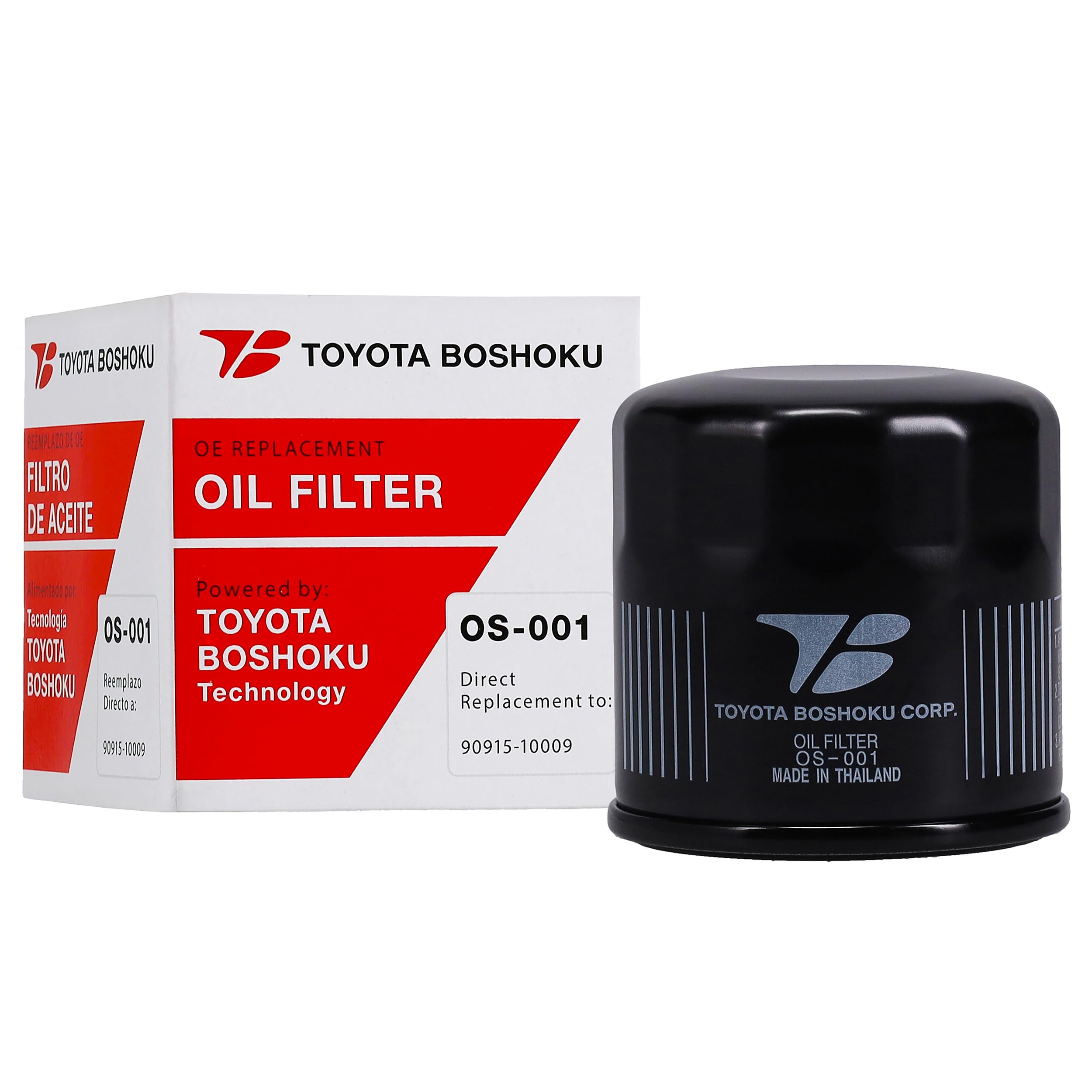 Toyota Boshoku Oil Filter Direct OEM Replacement For 90915-10009 | Fits 1993-2026 Corolla, 2019-2025 RAV4, 2018-2026 Camry, 2021-2025 Sienna, 2022-