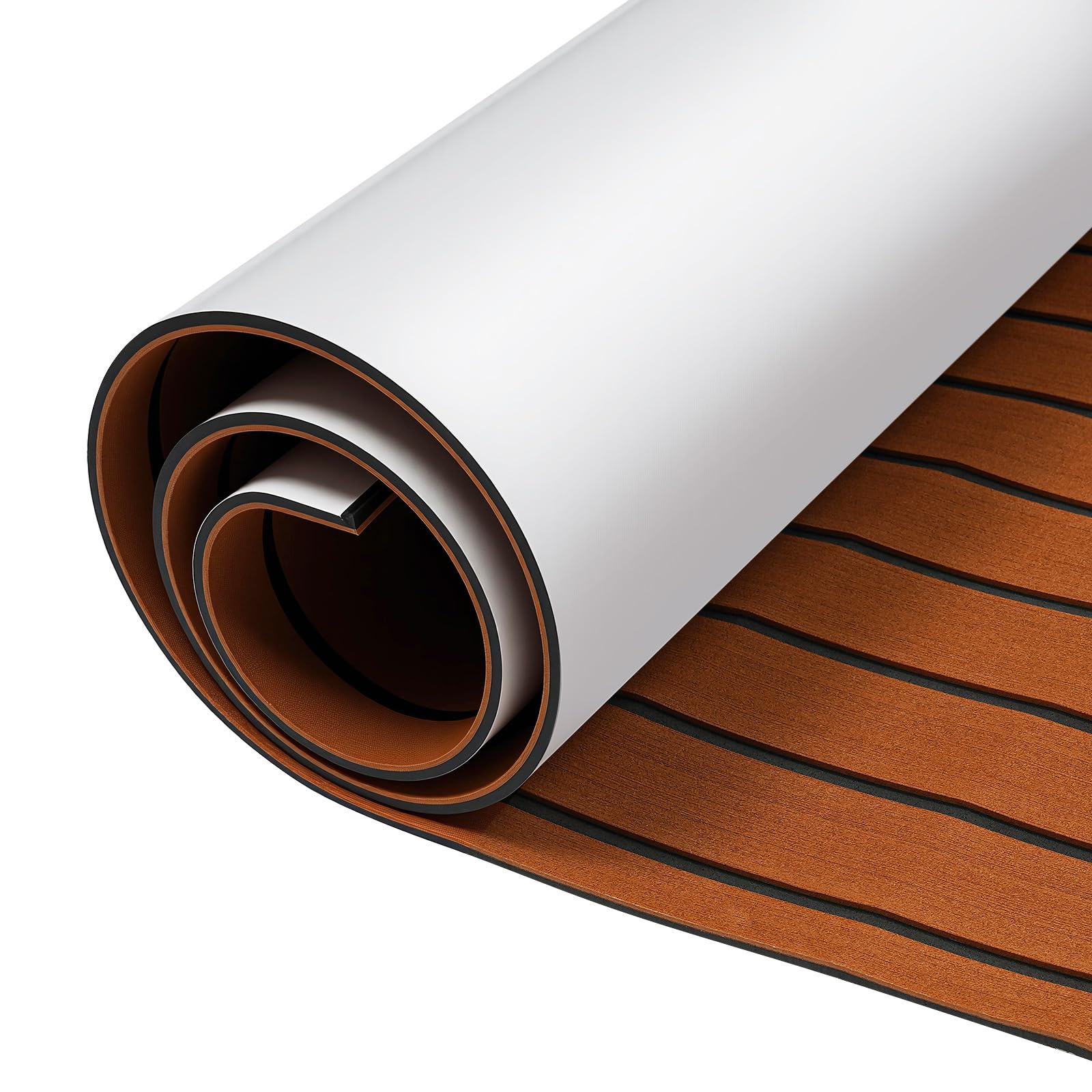 Alfombra antideslizante para barco de EVA, revestimiento de puente para yates, kayak y autocaravanas | Suave confort, corte personalizado, instalación adhesiva, protección del suelo, formato 240 x 60 cm