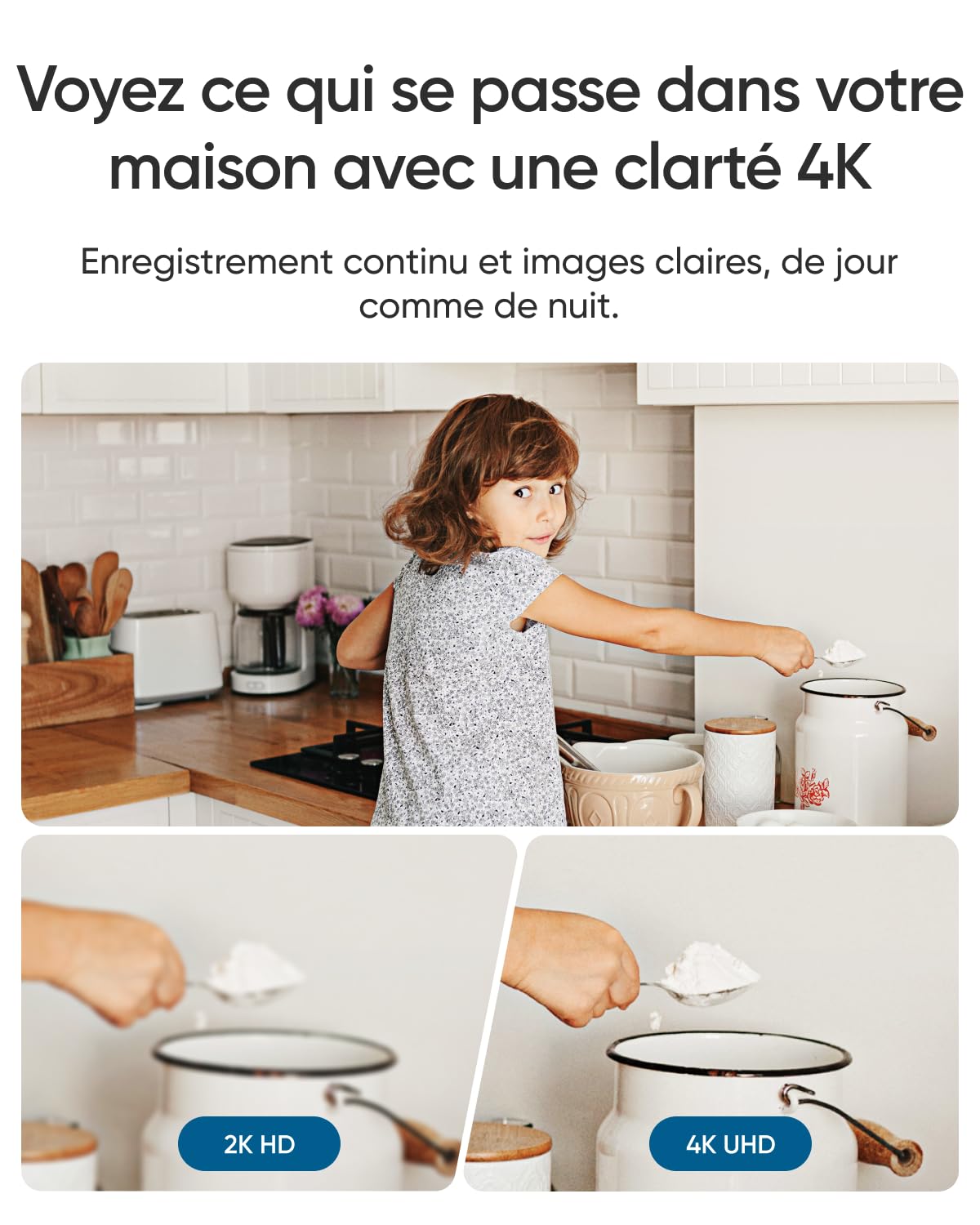 eufy Security Camera Interieure E30, caméra de Surveillance 4K UHD, Rotation 360° et Inclinaison, Vision Nocturne en Couleur, détection par IA, Suivi Automatique, Fonctionne avec Homekit