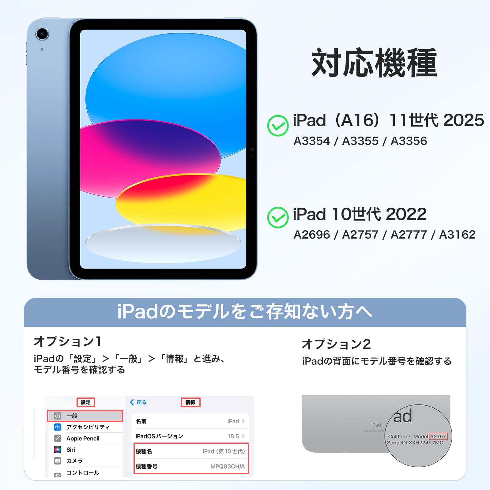 【Maledan】対応iPad a16 ケース - ガラスフィルム セット 第11世代 11インチ(2025)/第10世代 10.9インチ(2022)対応 スリムハードケース 半透明バック 三つ折り オートスリープ 全面保護 ネイビー - 2