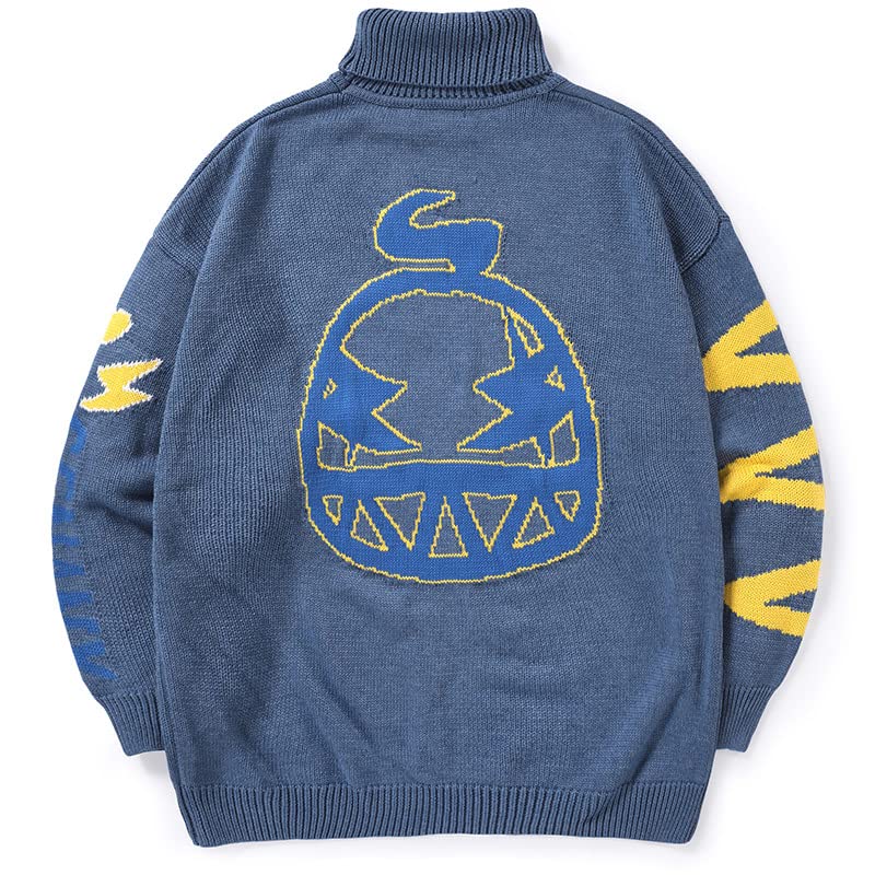 Fashion Casual Winter Fall Solid Graffiti Heart Layered Turtleneck High Neck Sweater2