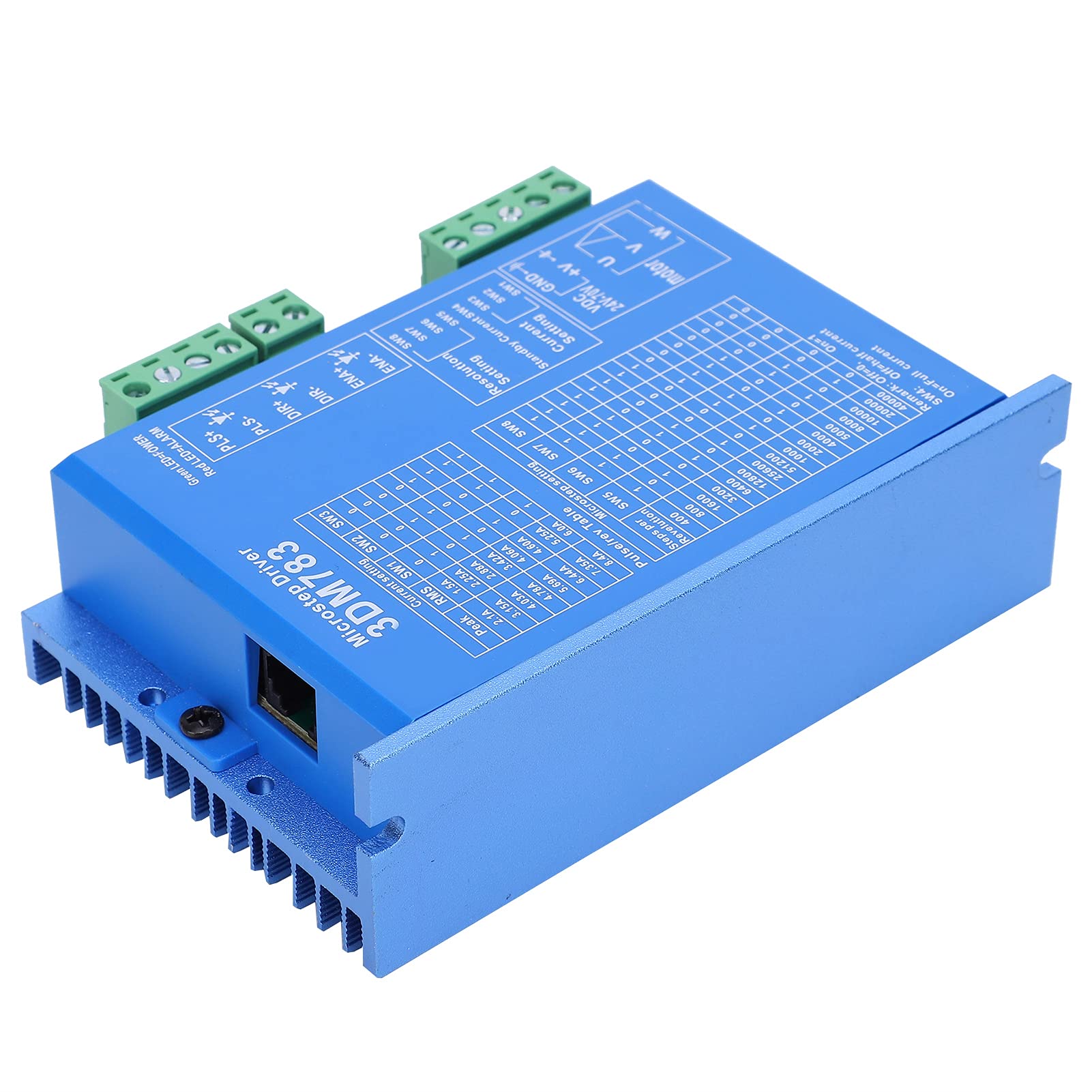 Aramox 3DM783 Sterownik Krokowy, Aluminiowy 3-fazowy Mikrokrokowy Kontroler