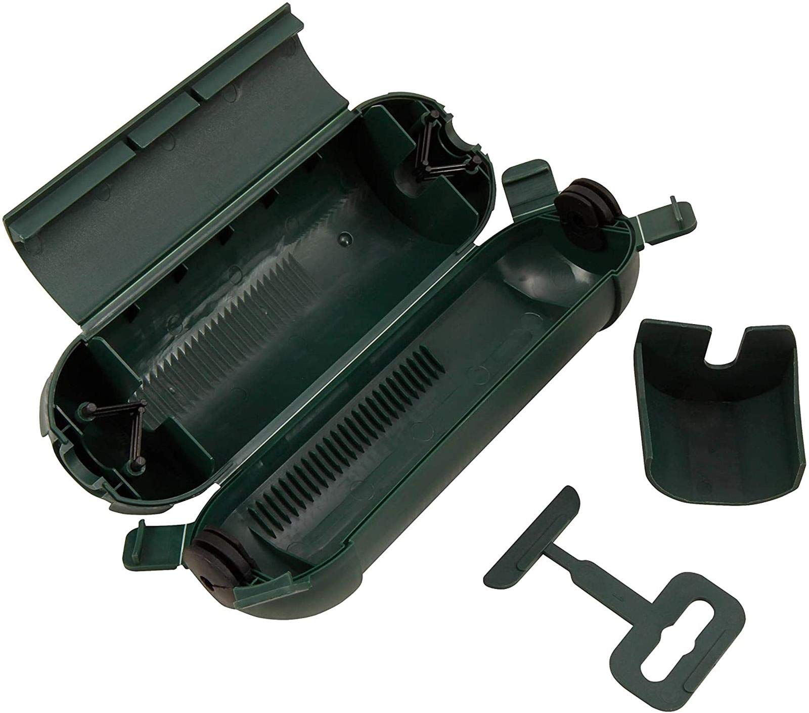 Adattatore CEE presa scatola protezione set 30cm verde schuko - per campeggio barca camper caravan - cavo H07RN-F 3 x 2,5 mm² 230 V 16 A IP44 - accessori per camper, adattatore campeggio