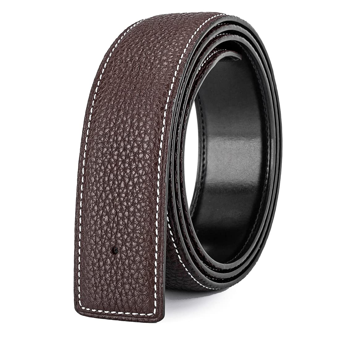 Vatee's Women's/Men's Real Leather Replacement Belt Strap No Buckle 1 1/4" / 1.34" / 1 1/2" Wide