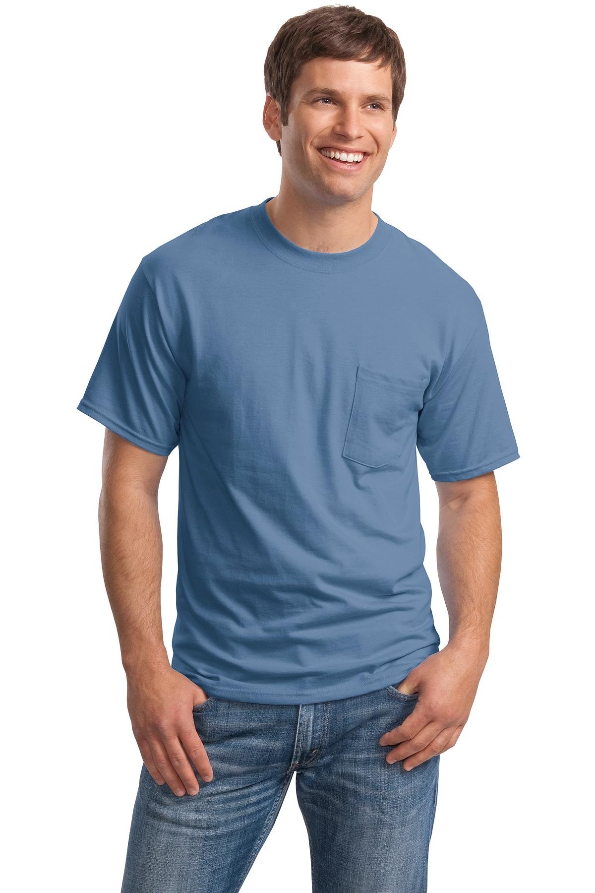 Hanes Beefy-t Pocket T-Shirt, Heavyweight Cotton Pocket tee For Men, Full-Cut T-Shirt, 1 Or 2 Pack Camiseta Hombre (Pack de 2)