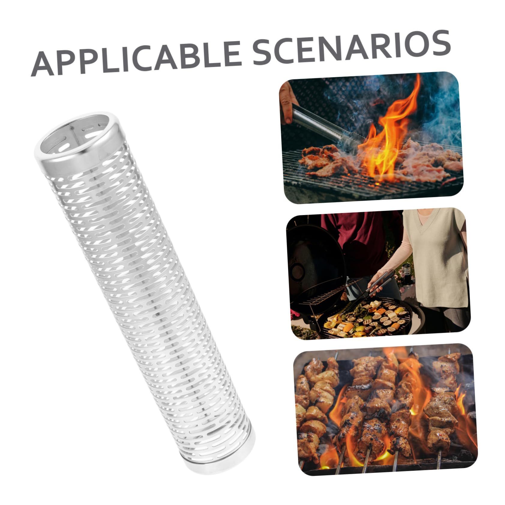 HANABASS 5pezzi Affumicatore Inossidabile Strumento Per Grigliate Accessorio Bbq Resistente e Riutilizzabile Per All e