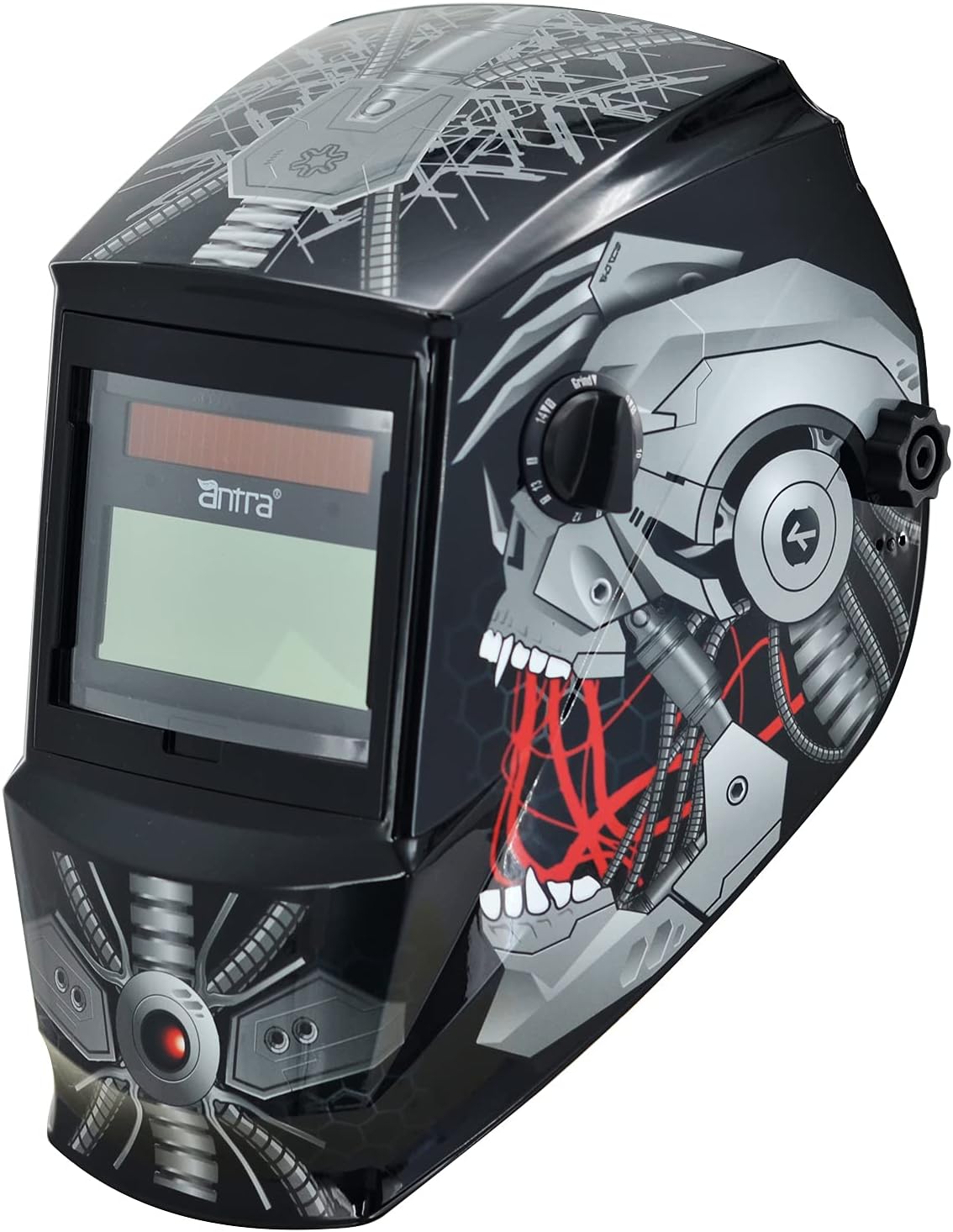 Antra True Color Wide Shade Range 4/5-9/9-14 Solar Power Auto Darkening Welding Helmet AH6-260-6320 TIG MIG/MAG MMA Plasma Grinding, 6+1 Extra Lens Covers