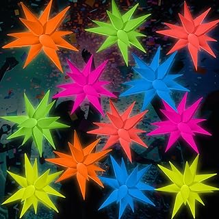 12 Pcs 22 Inches Explosion Glow in The Dark Neon Balloon Glow Party Supp...