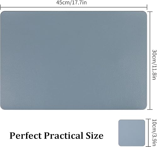 Miniatura 6 de Akoatail, Juego de 6 manteles individuales negros lavables, resistentes al calor, lavables, impermeables, de piel en forma de lágrima, adecuados