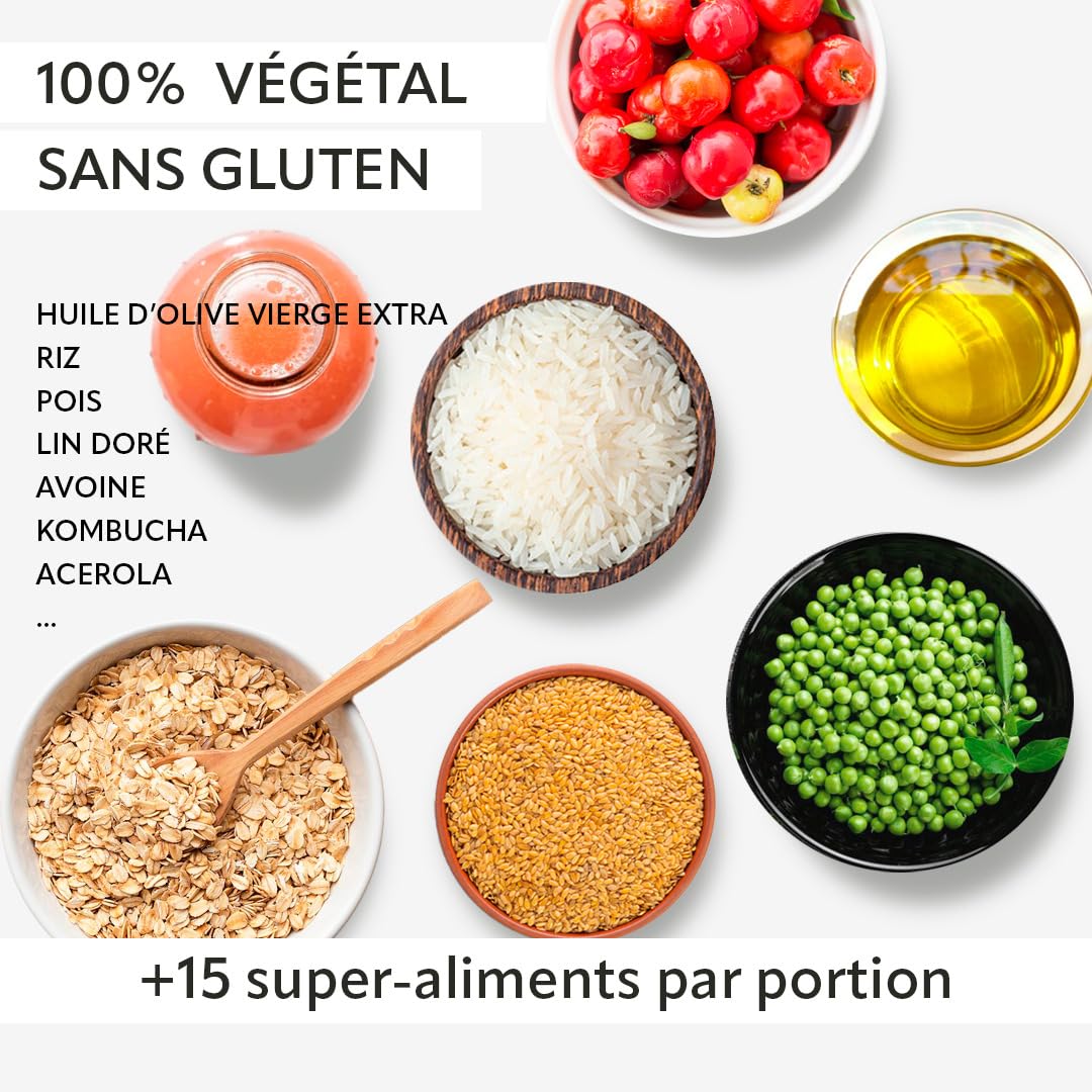 YUÏT - Substitut de repas - Shake protéiné - 35g de protéines en poudre + Probiotiques - Aliment 100% naturel - Shake diététique rassasiant - Supplément vitamines, minéraux - (Vainilla- 1kg + SHAKER)