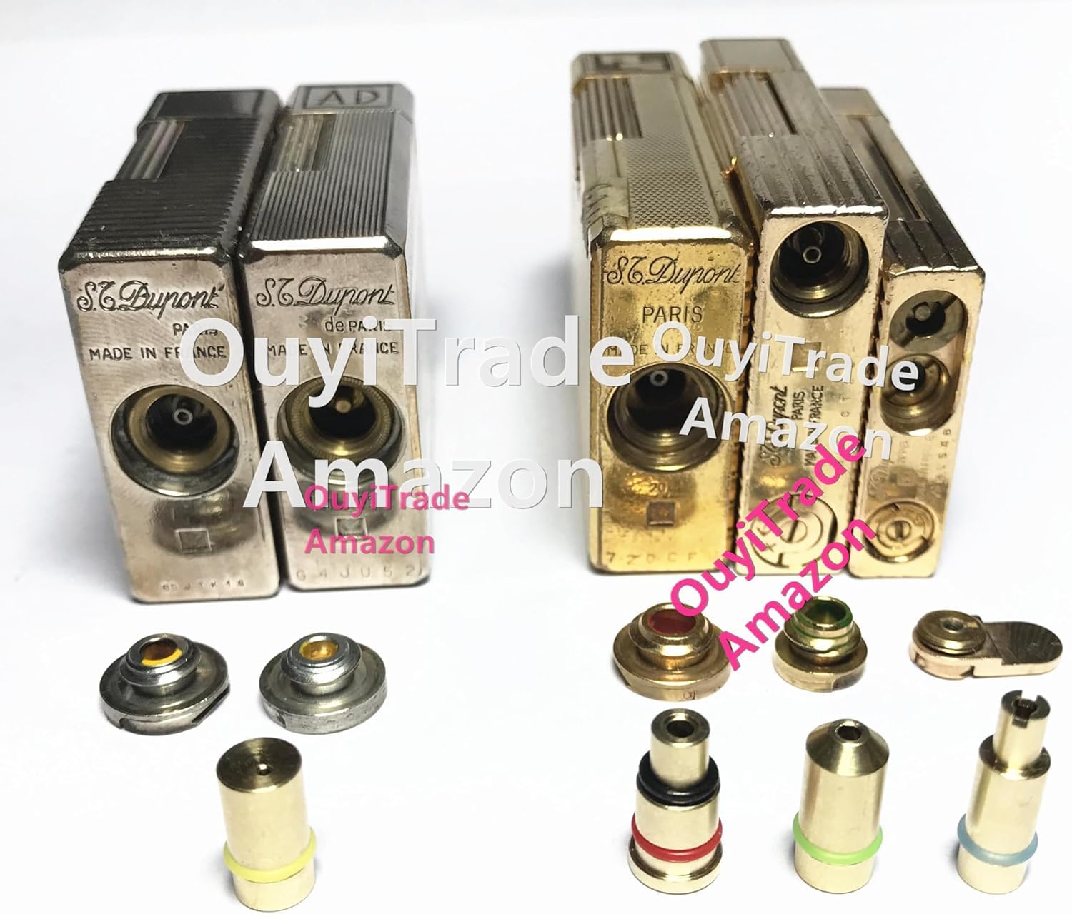 Amazon.com: OuyiTrade 4 in 1 Set Gas Refill Adapter Compatible with ST  Dupont Lighter Yellow/Red/Green/Blue Caps : Health & Household