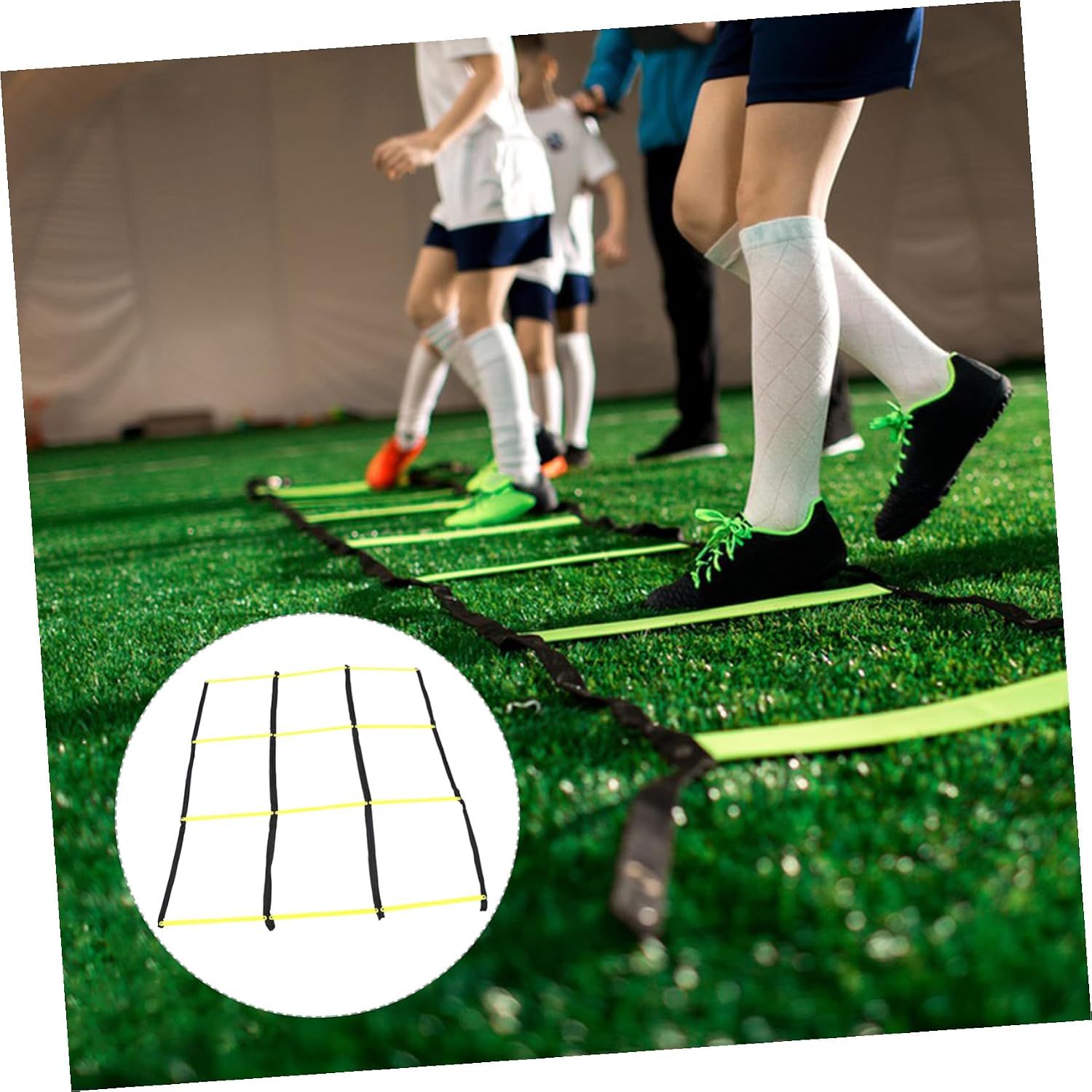 GALPADA Portable Agility Ladder for Soccer Training Weatherproof Speed Footwork Ladder Foldable Multisport Training Equipment for Athletes to Coordination and Quickness