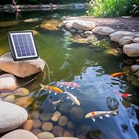 Aerator solar pentru iaz PChero cu baterie de 2200 mAh, pompă de oxigen pentru iaz de grădină, acvariu și hidroponică 6