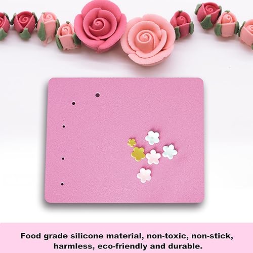 Miniatura 5 de Almohadilla de espuma de fondant, alfombrilla rectangular de esponja para pasteles con 5 agujeros para decoración de pasteles, pasta de bricolaje,