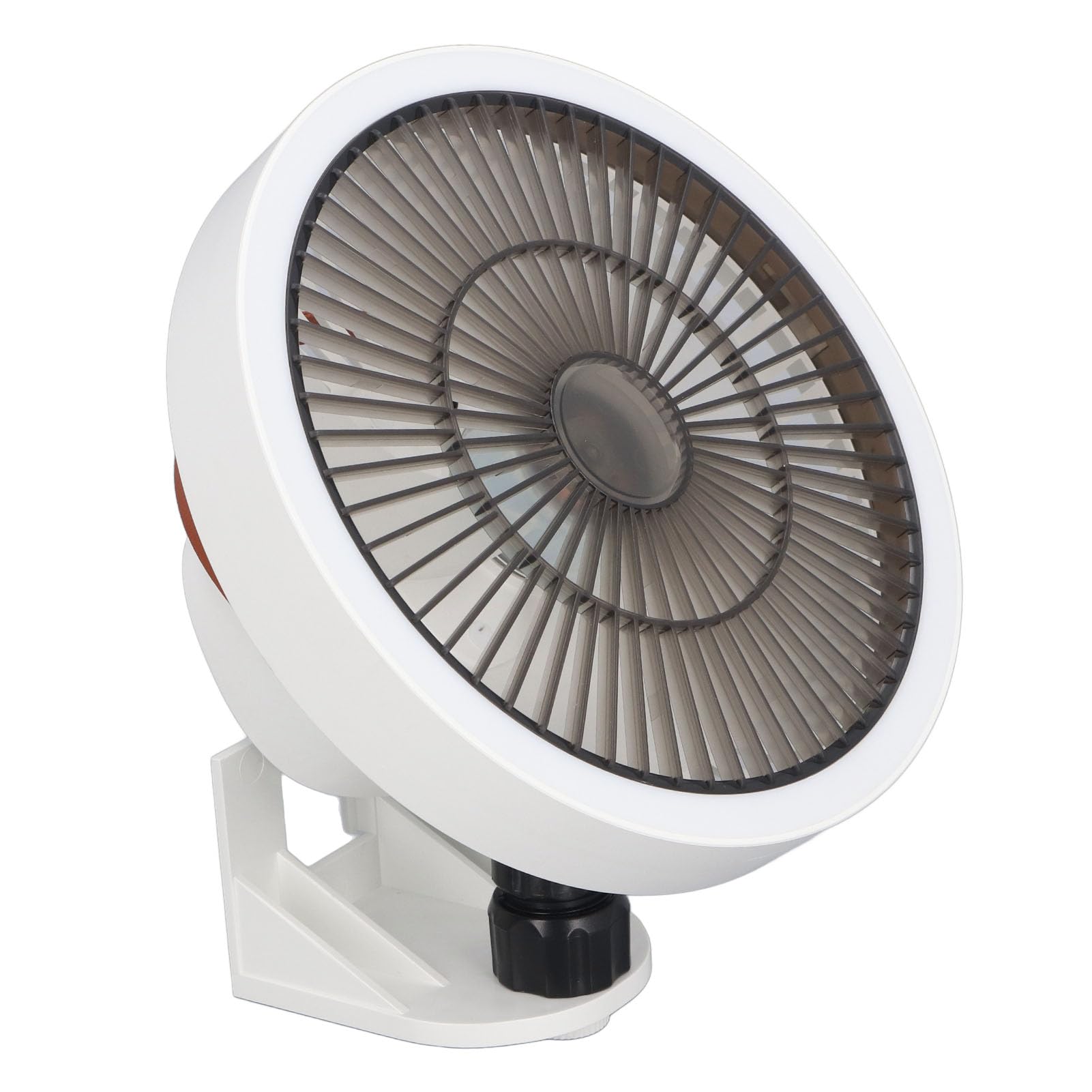 Tnfeeon Tragbarer, an der Wand Montierter, Oszillierender Ventilator, Kleiner Wandventilator mit Fernbedienung, Nachtlicht, 3 Geschwindigkeiten, Leiser Tischventilator für Wohnzimmer,