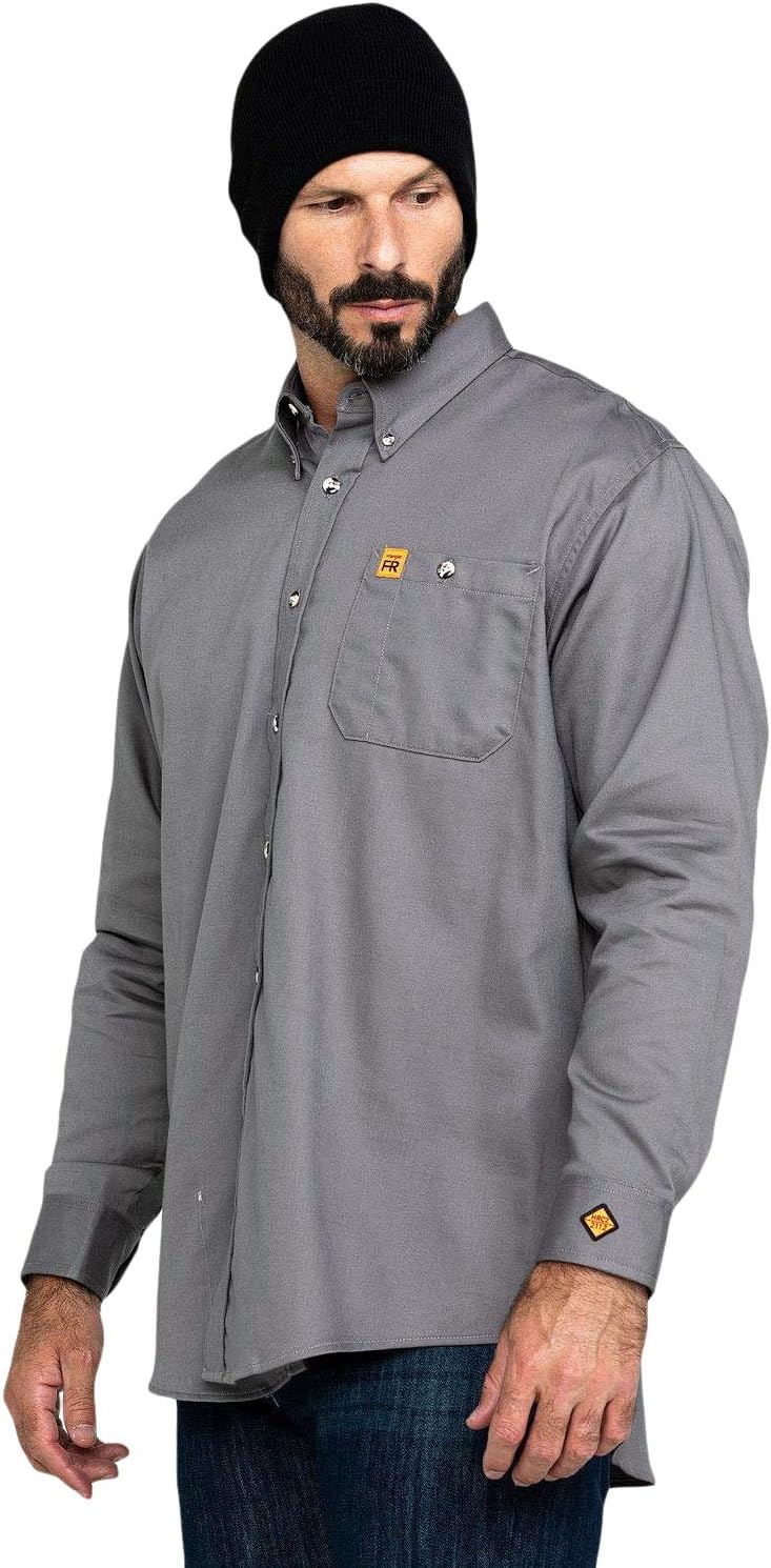 Wrangler Mens Fr Flame Resistant One Pocket Work Shirt