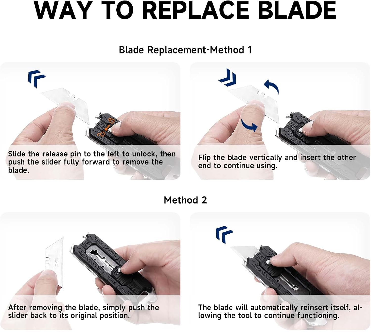 NexTool E20, Box Cutter Retractable with 3 Blades Storage, Quick Change Utility Knife with Pry Bar, Bottle Opener, Pocket Clip, Multi Tool Pocket Knife for EDC, Outdoor, Daily Cutting (Magazine Blade)