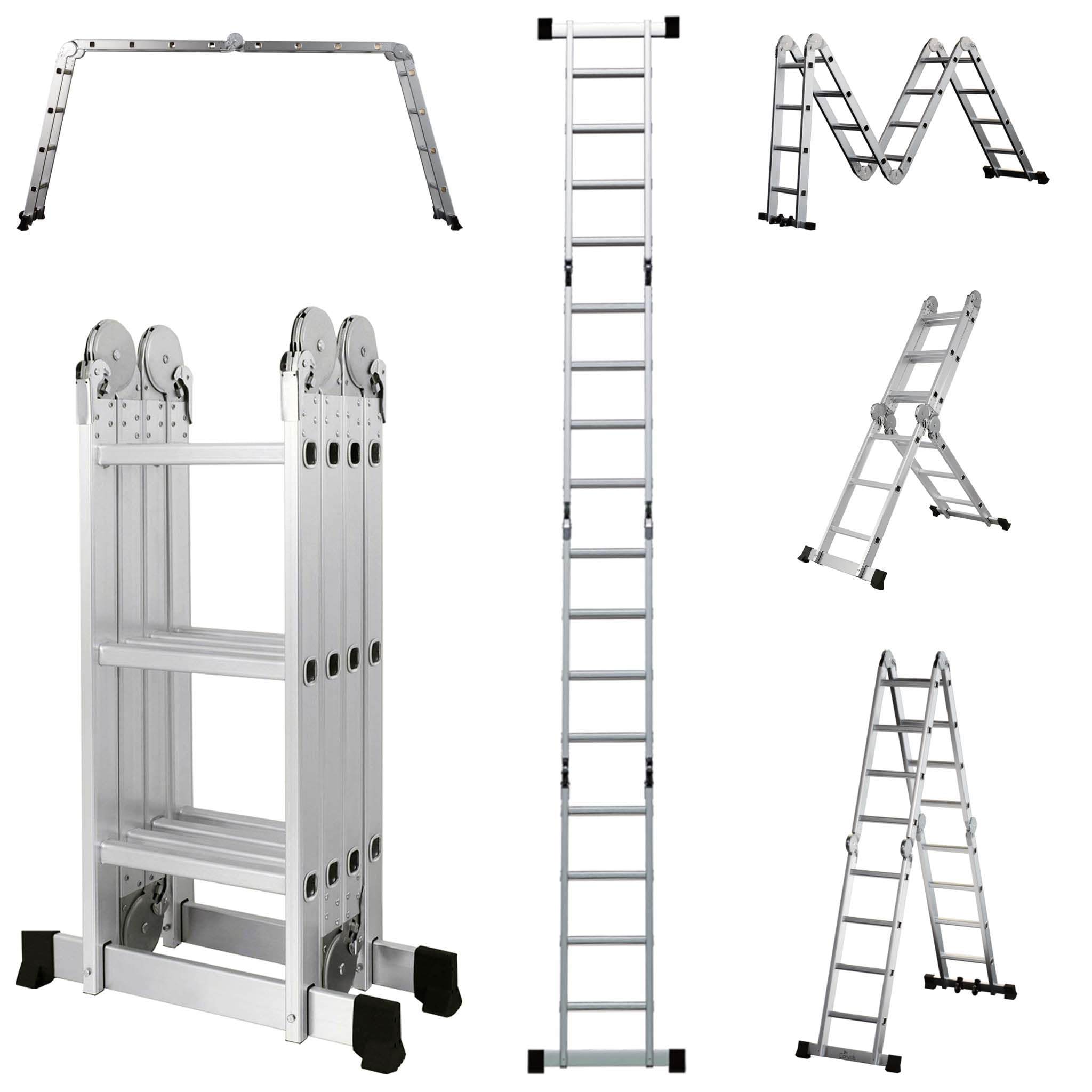 Equal 15 Ft Aluminium Ladder - Foldable & Heavy Duty -8