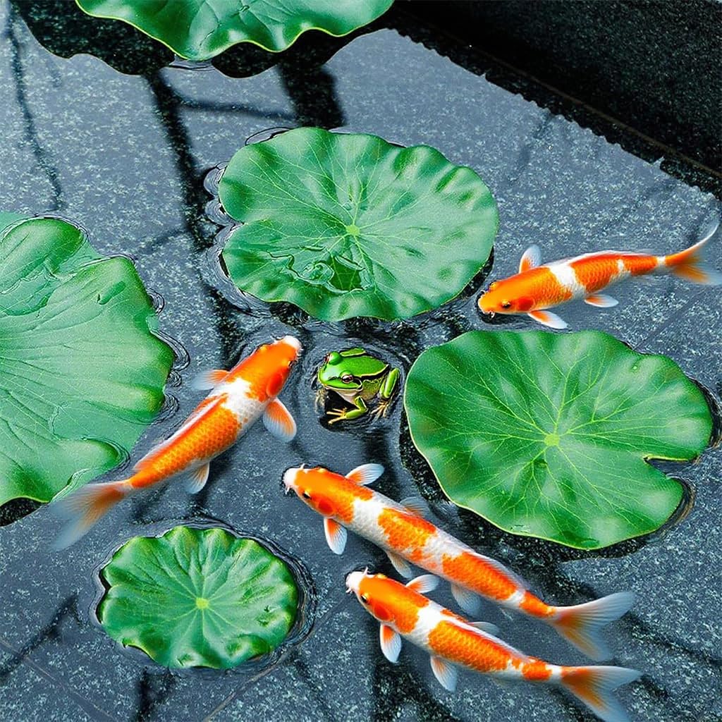 Artificial Lily Pads - Floating Lotus Leaves for Ponds & Pools -6