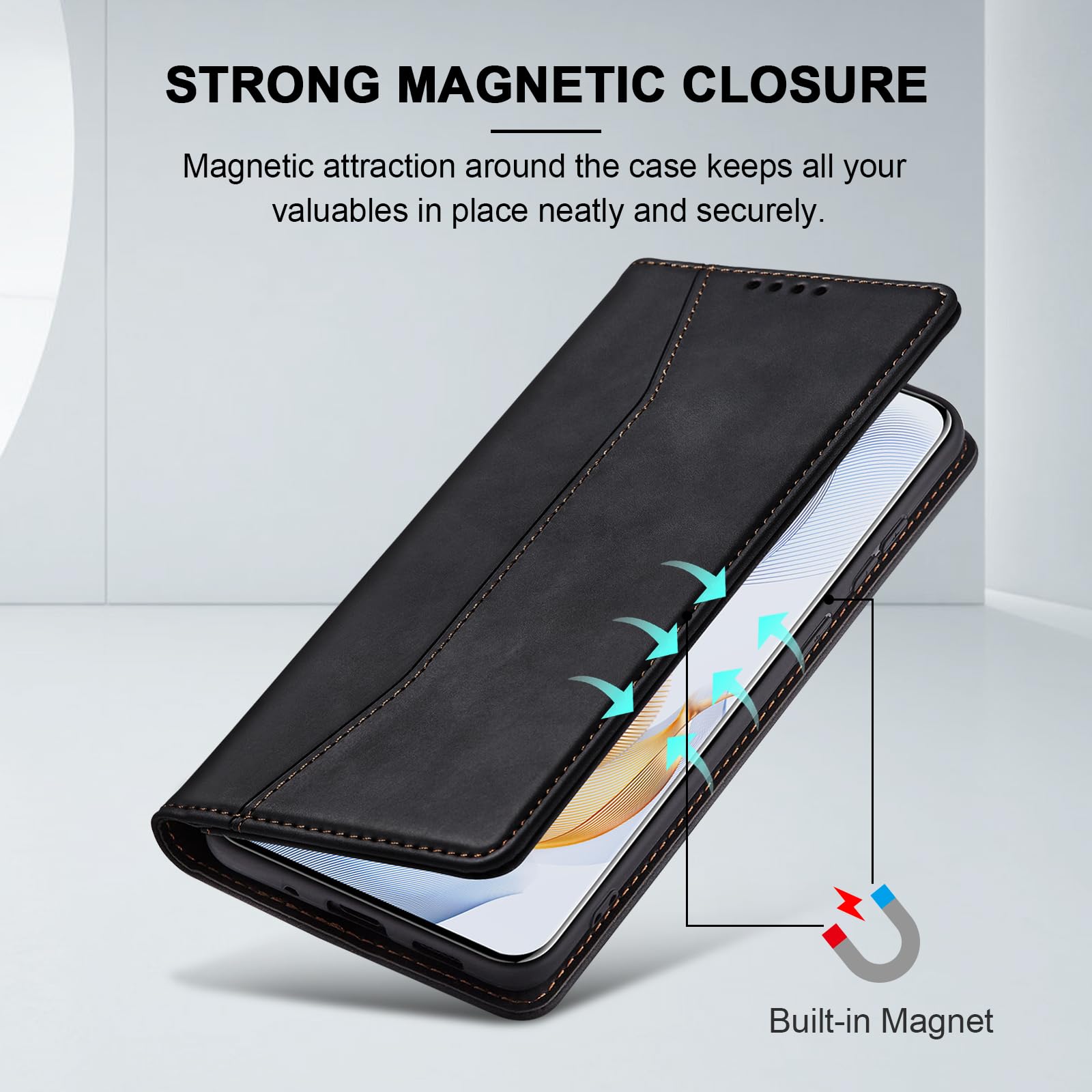 Honor 6 Cover In Pelle PU - Flip Book Con Slot Carte, Protezione 360