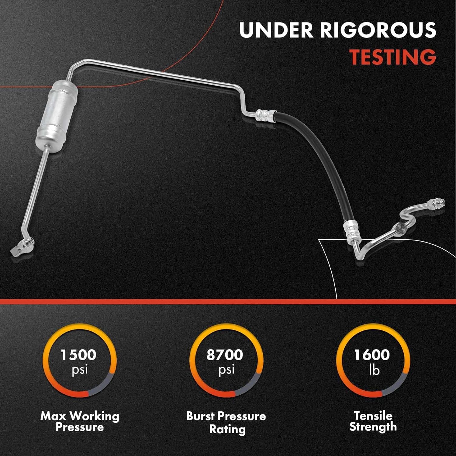 A-Premium Power Steering Pressure Hose Line Assembly Compatible with Ford Taurus 2002-2007 & Mercury Sable 2002-2005, 3.0L, Pump To Gear/Rack Pinion