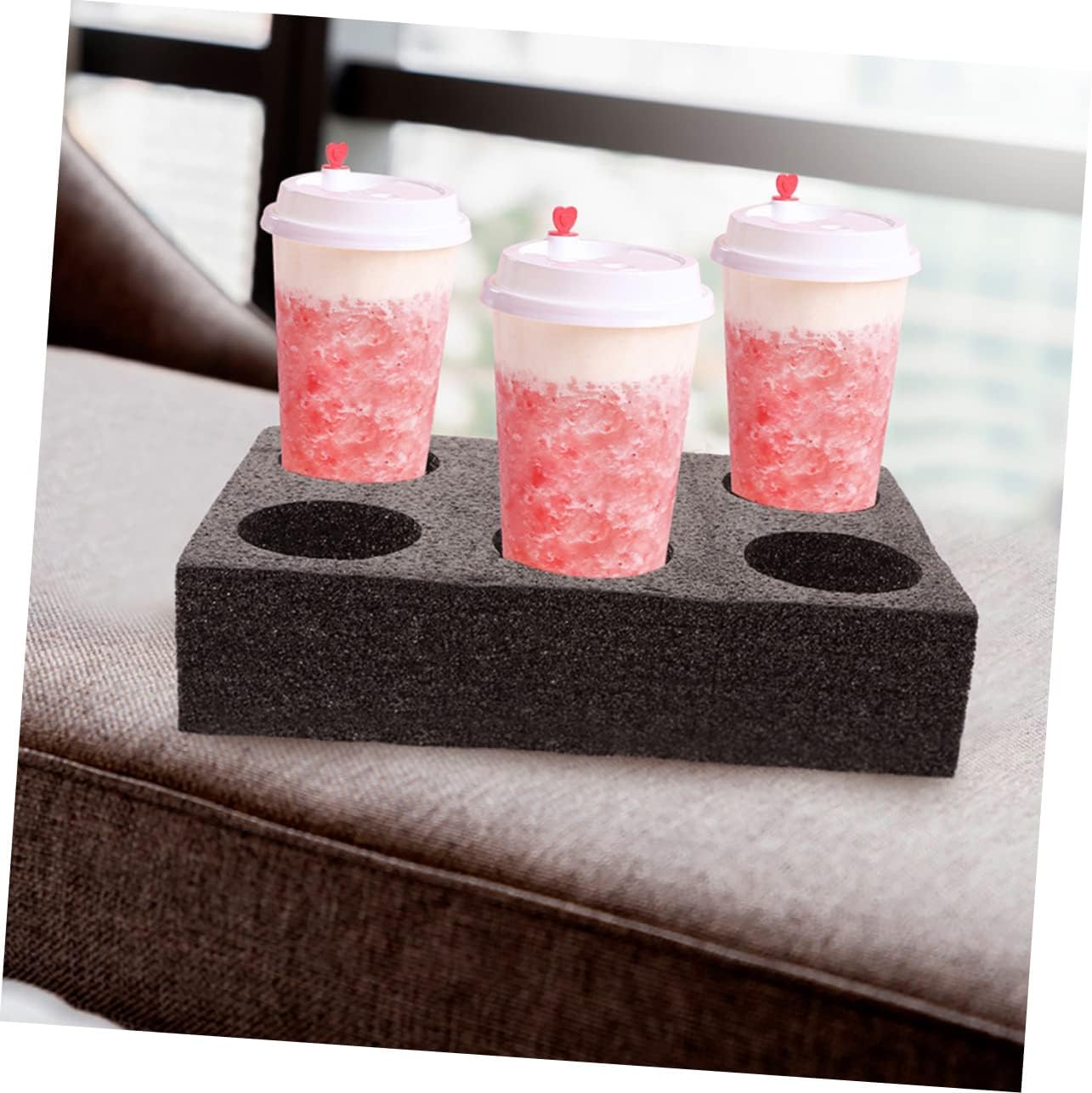 3pcs Drink Carrier Trays for Hot and Cold Beverages Cup Holders Compartments for Restaurants Coffee Shops and Takeout