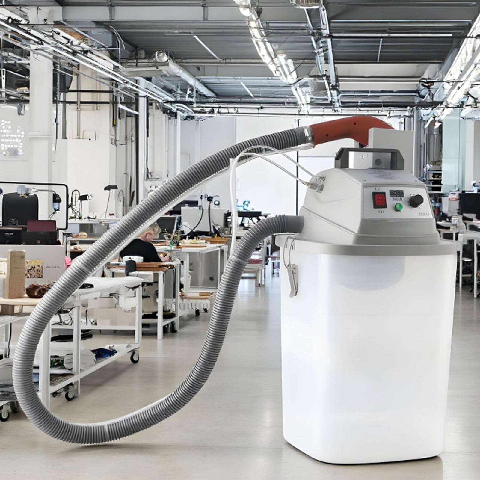 Oiyekntd Industrial Fabric Thread Trimmer Garment Machine, Automatic Thread Cutter, Brushless Motor, 30l Storage Bucket, Stepless Speed Regulation, for Smart Clothing Factories & Workshops