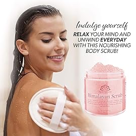 Pink Himalayan Salt Body Scrub (Pack of 2), Deep Cleansing & Moisturizing scrubber For Women, Exfoliating Scrub for Soft Skincare, Removes Dead Skin Cells, Natural Face, Foot, Hands Exfoliation